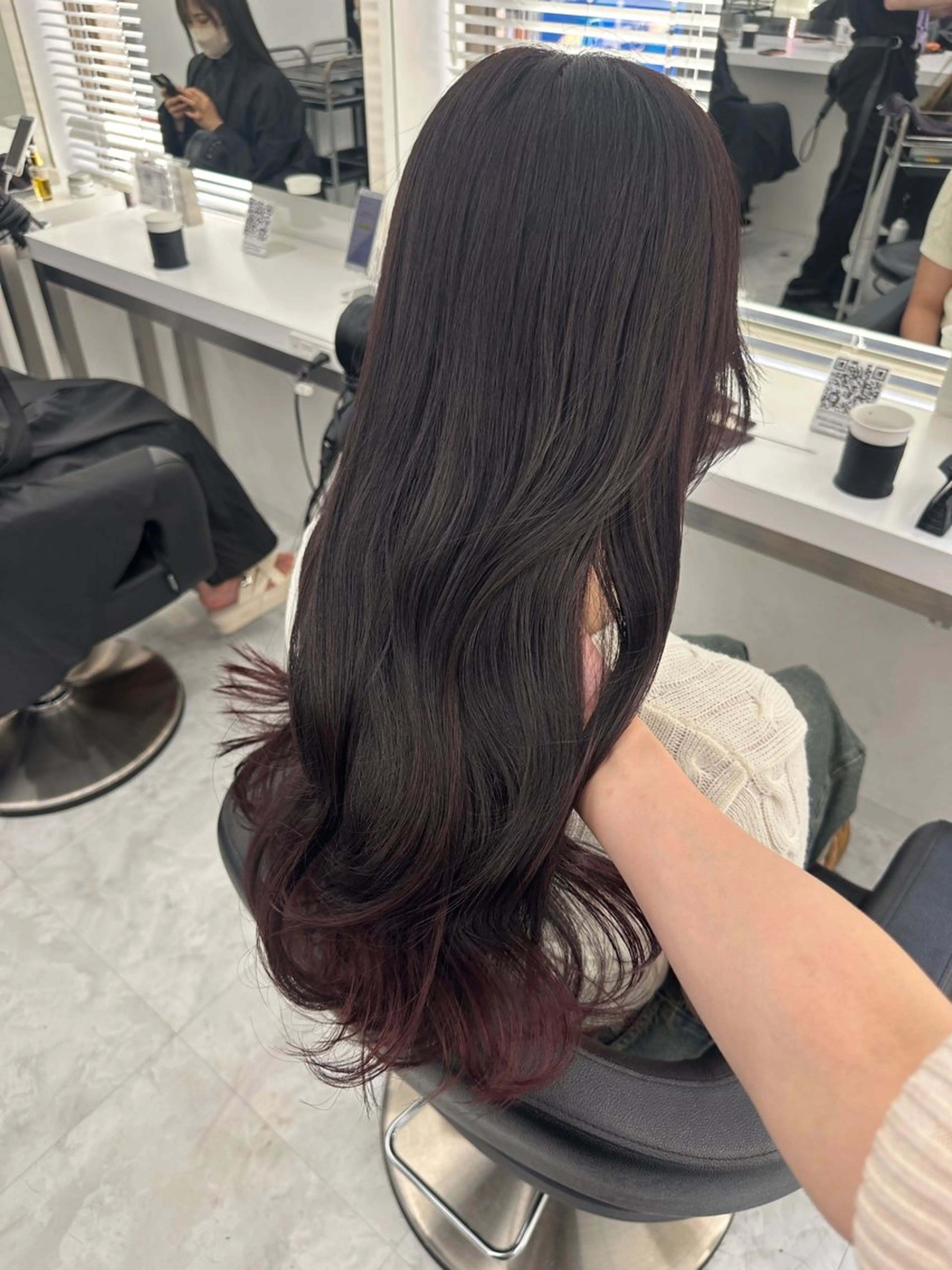 ロング カラー パーマ ヘアアレンジ メンズ キッズ ♥️韓国ヘア レイヤー♥️ゆりのヘアスタイル