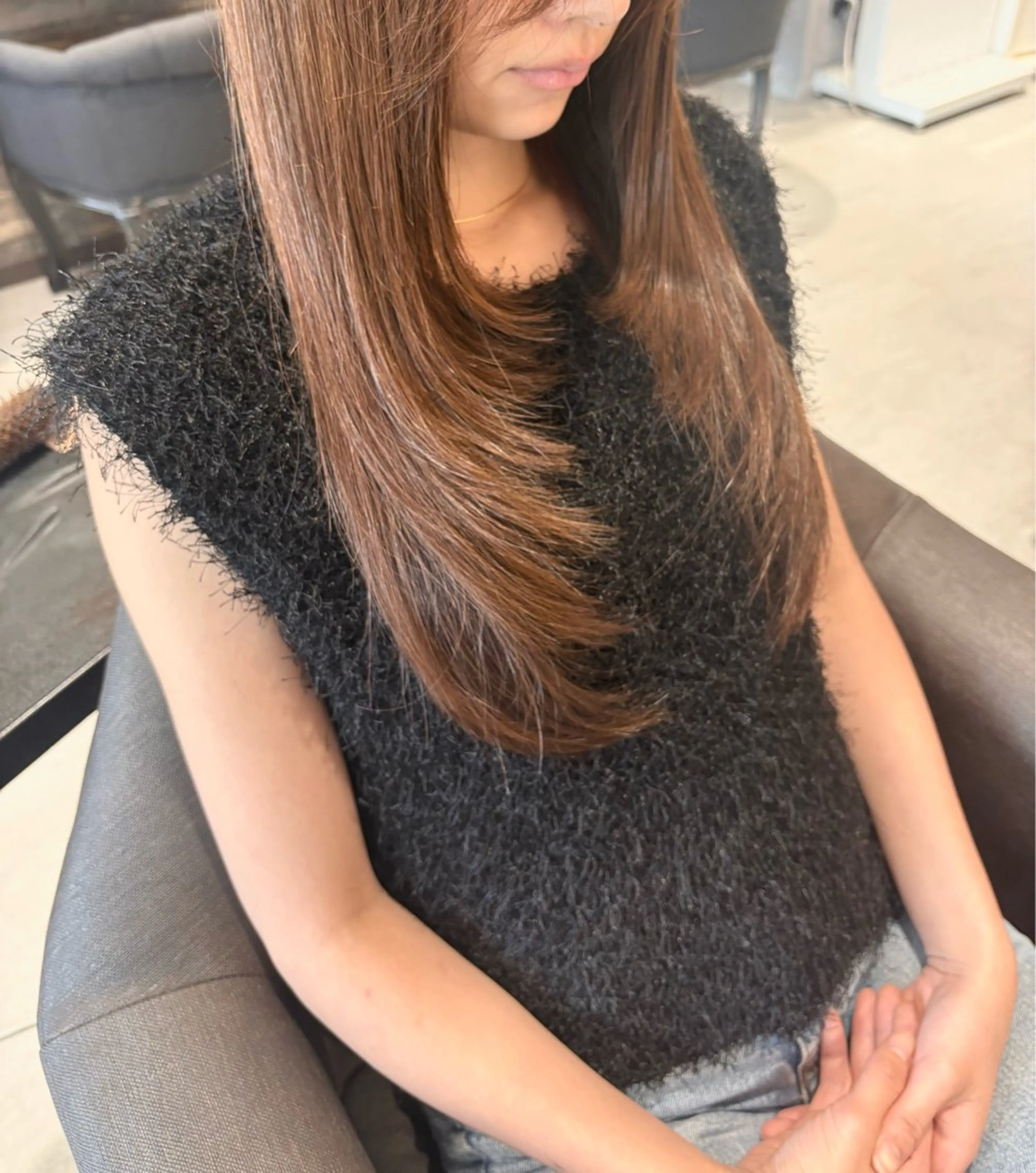 ロング カット 縮毛矯正 トリートメント 中田 沙希 ♡八柱店のヘアスタイル