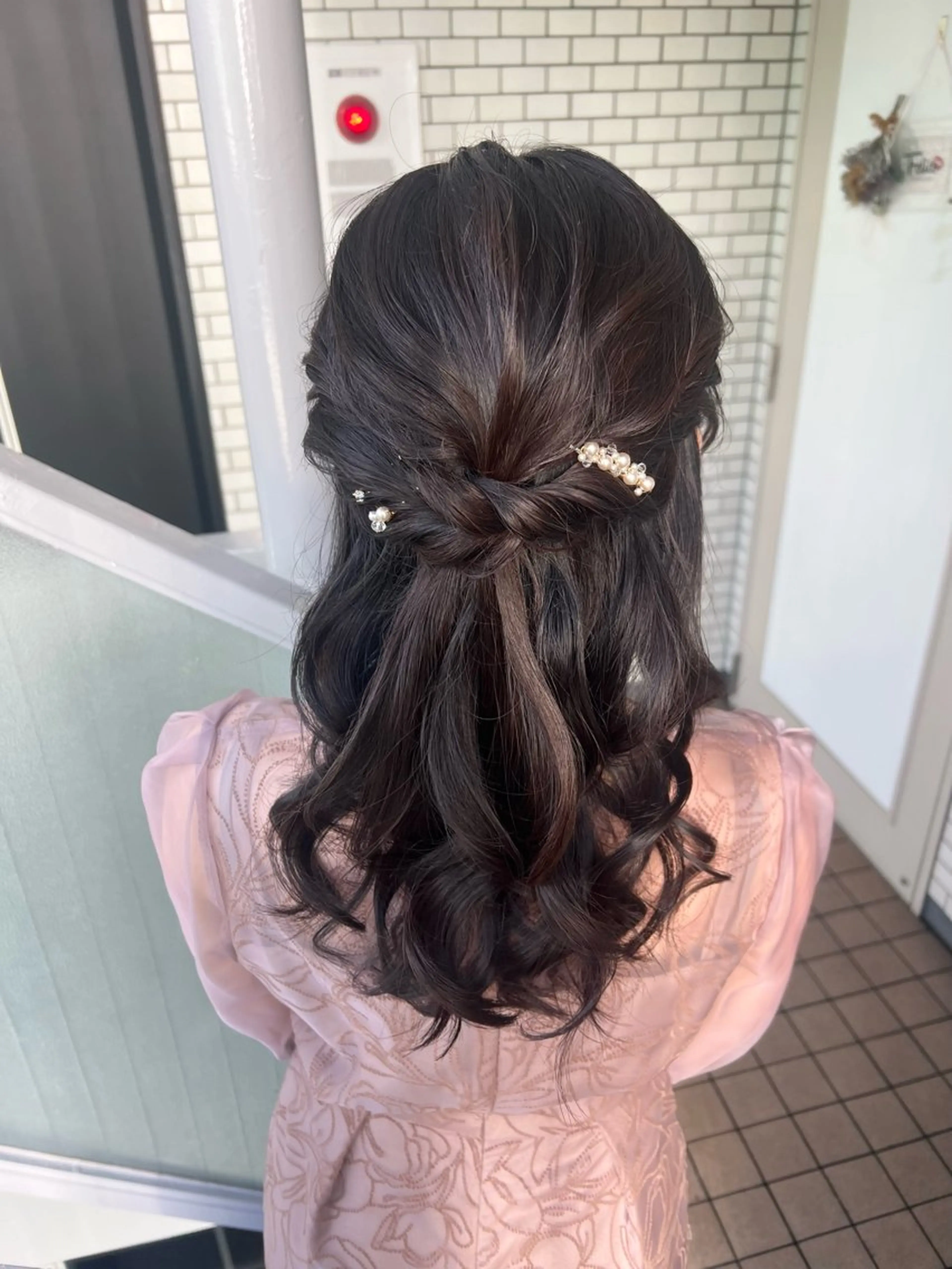 ヘアアレンジ ハーフアップ ヘアセット 大人可愛いヘアメイク 💋🧚‍♀️しずかのヘアスタイル