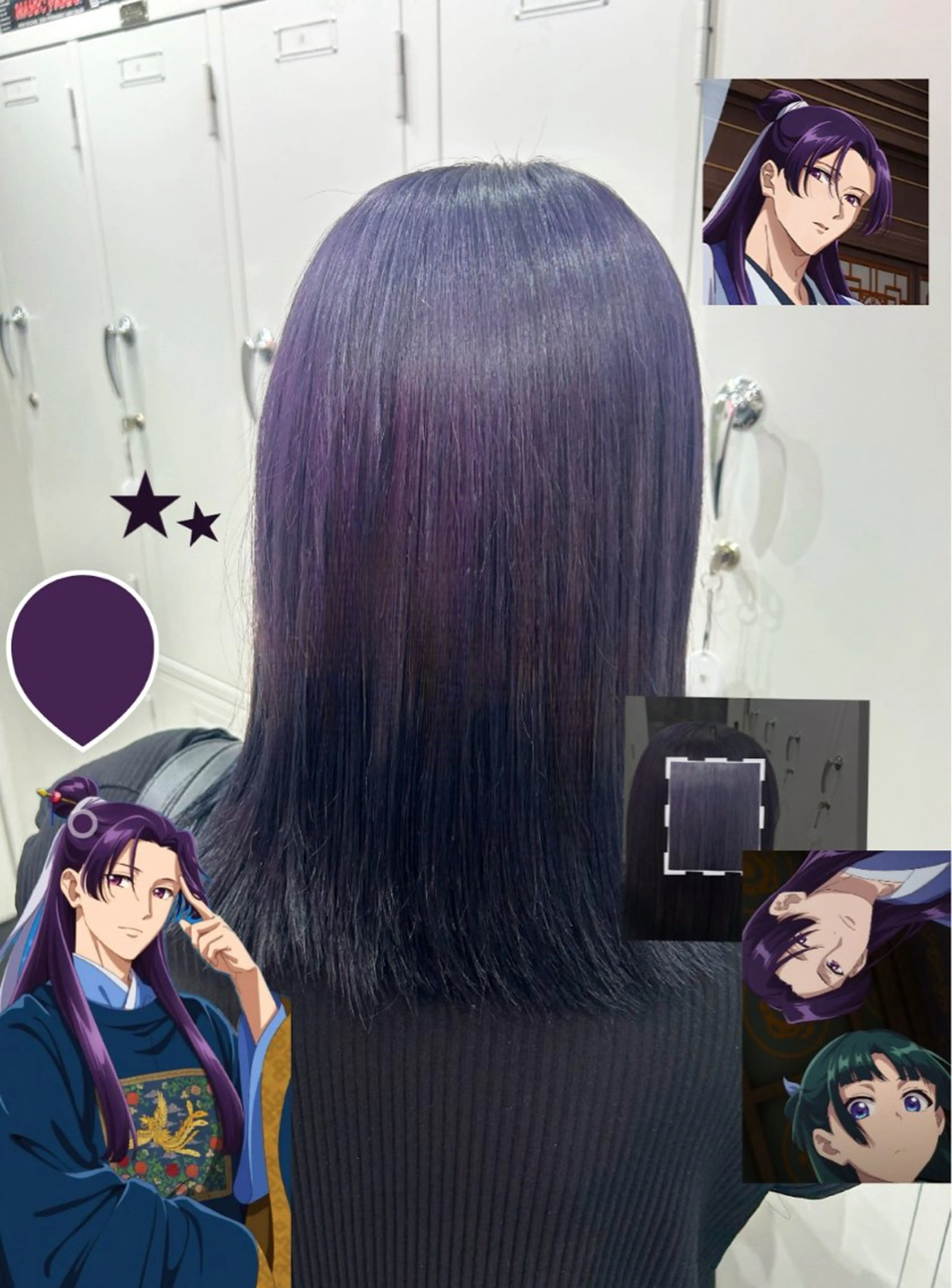 セミロング ヘアカラー トリートメント 🪼モモカ/デザイン ハイトーン🪼⟡.·のヘアスタイル