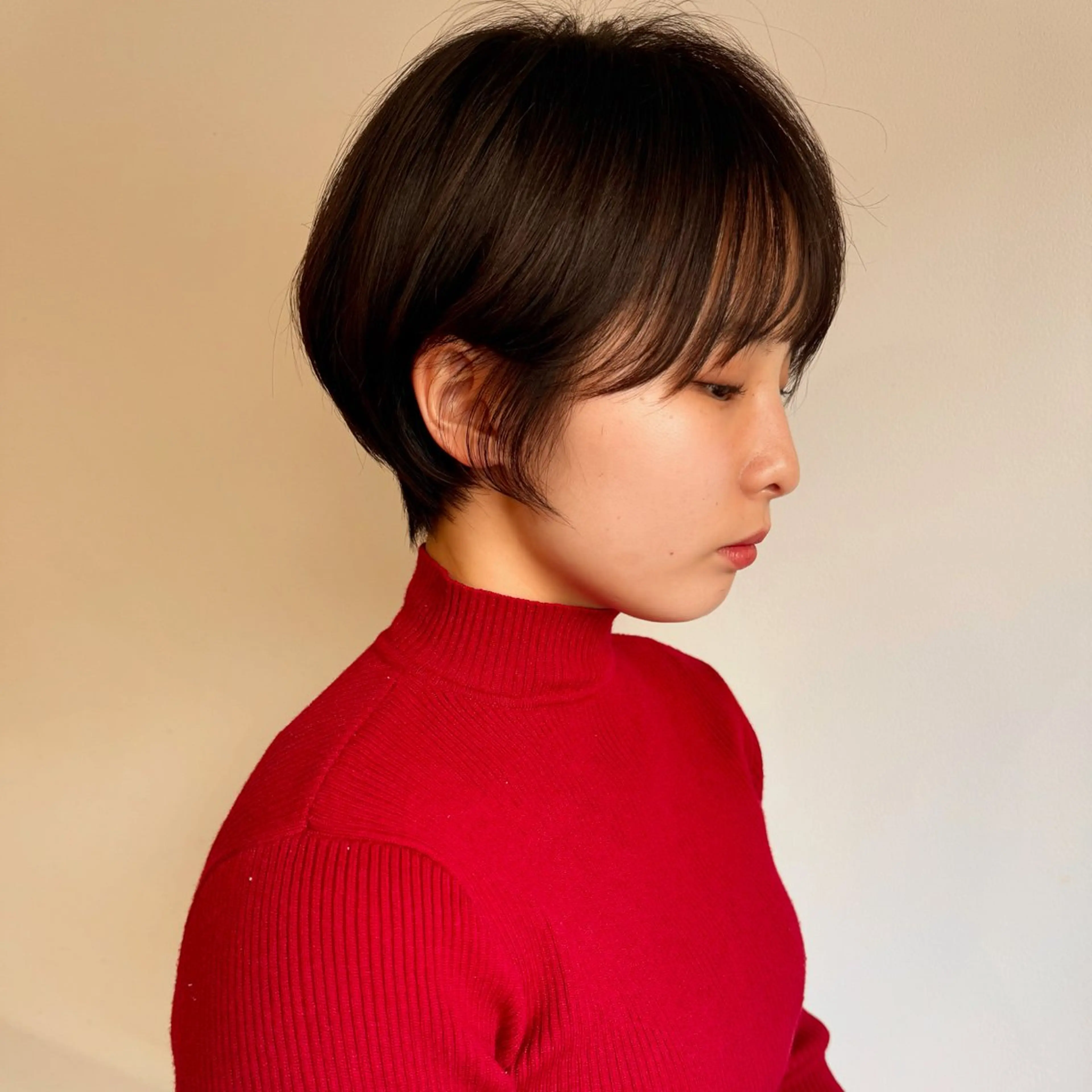 ショート ボブ 髪質改善 韓国風ヘア レイヤーカット ショートヘア カット suii..hair designのヘアスタイル