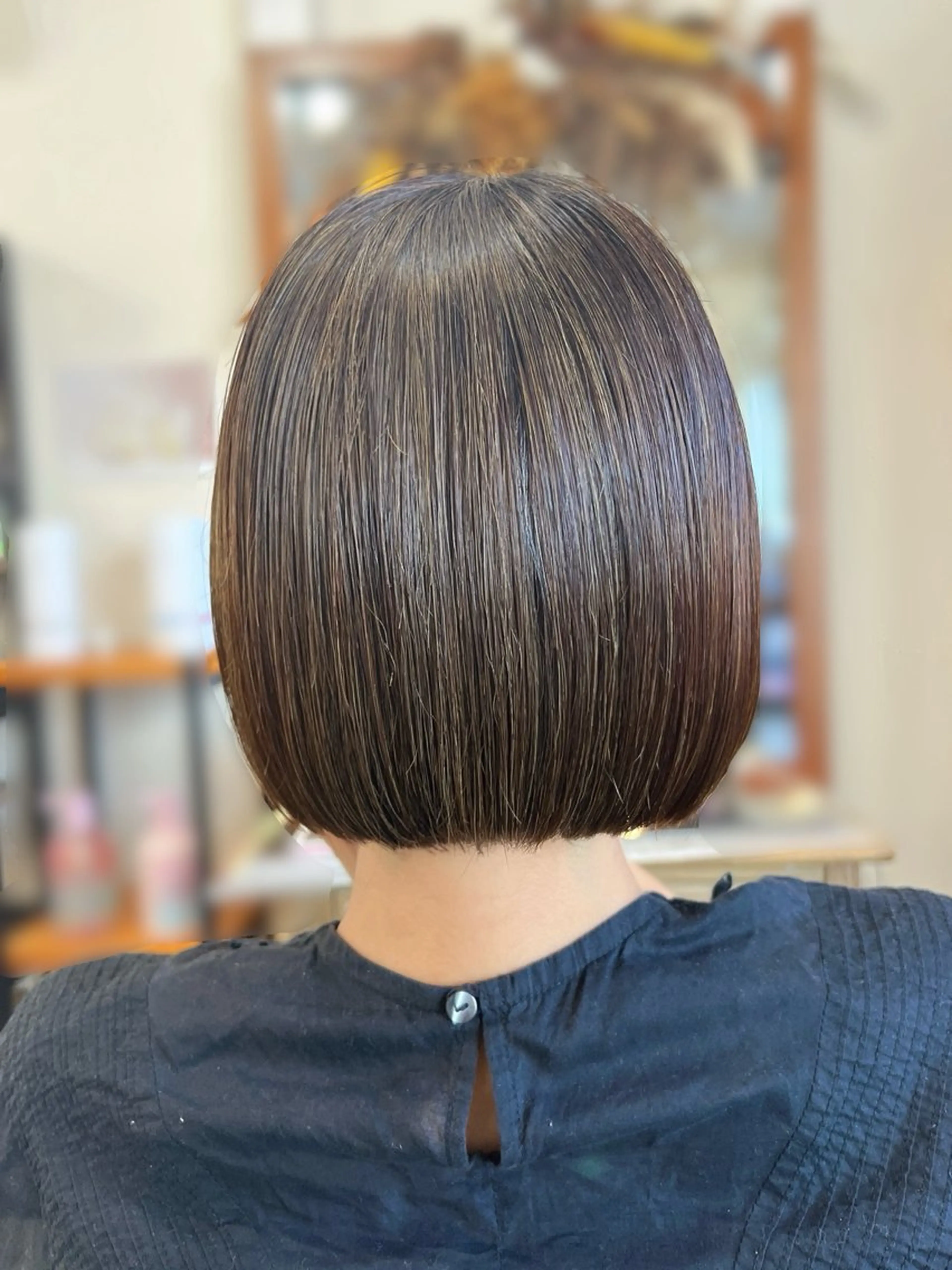 ミディアム カラー ケアカラー ボブ hair works raptureのヘアスタイル