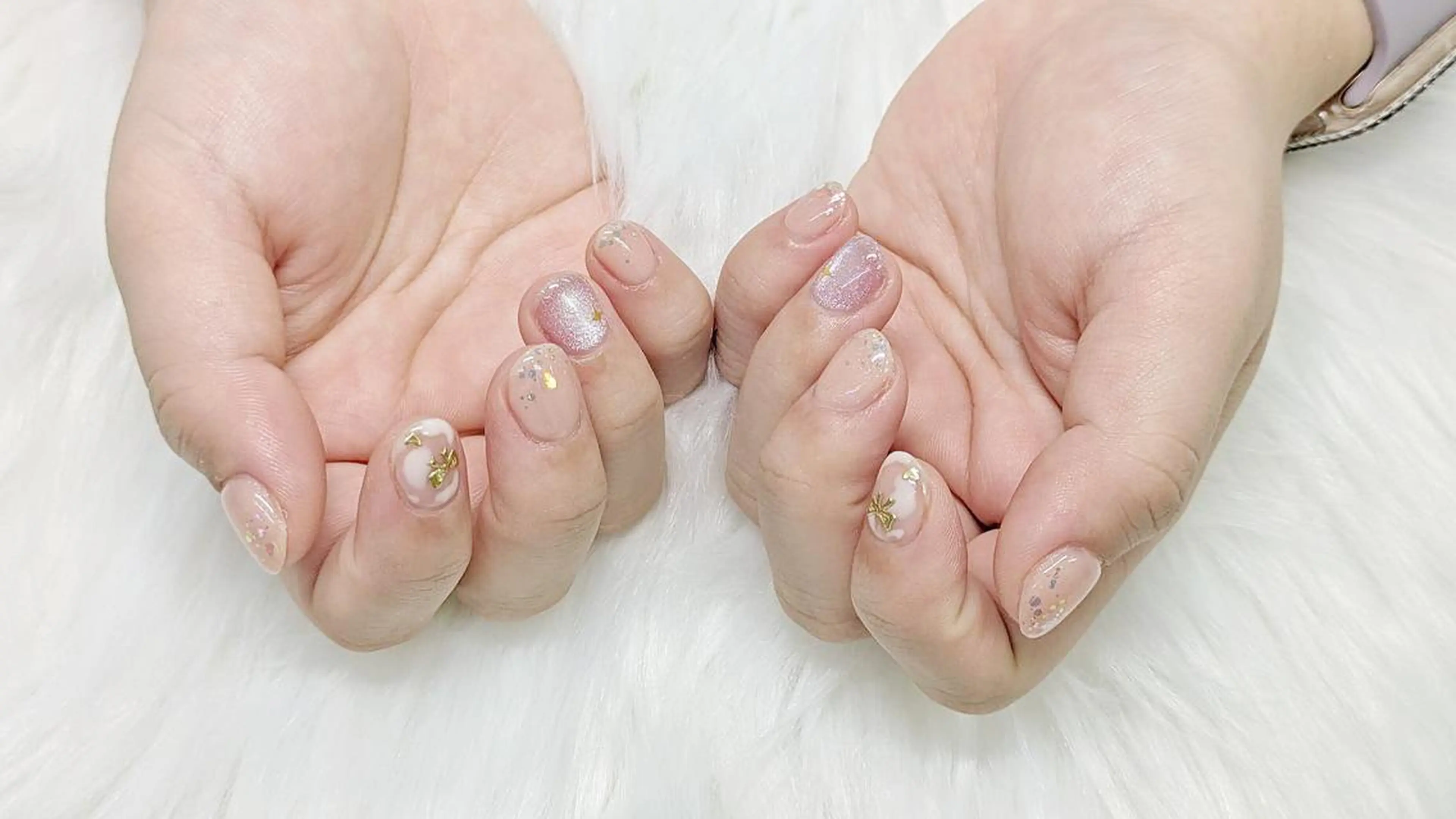 ネイル 長さ出し ジェルネイル 持ち込み パラジェル 春ネイル ハンドネイル リラネイル すみれのネイルデザイン