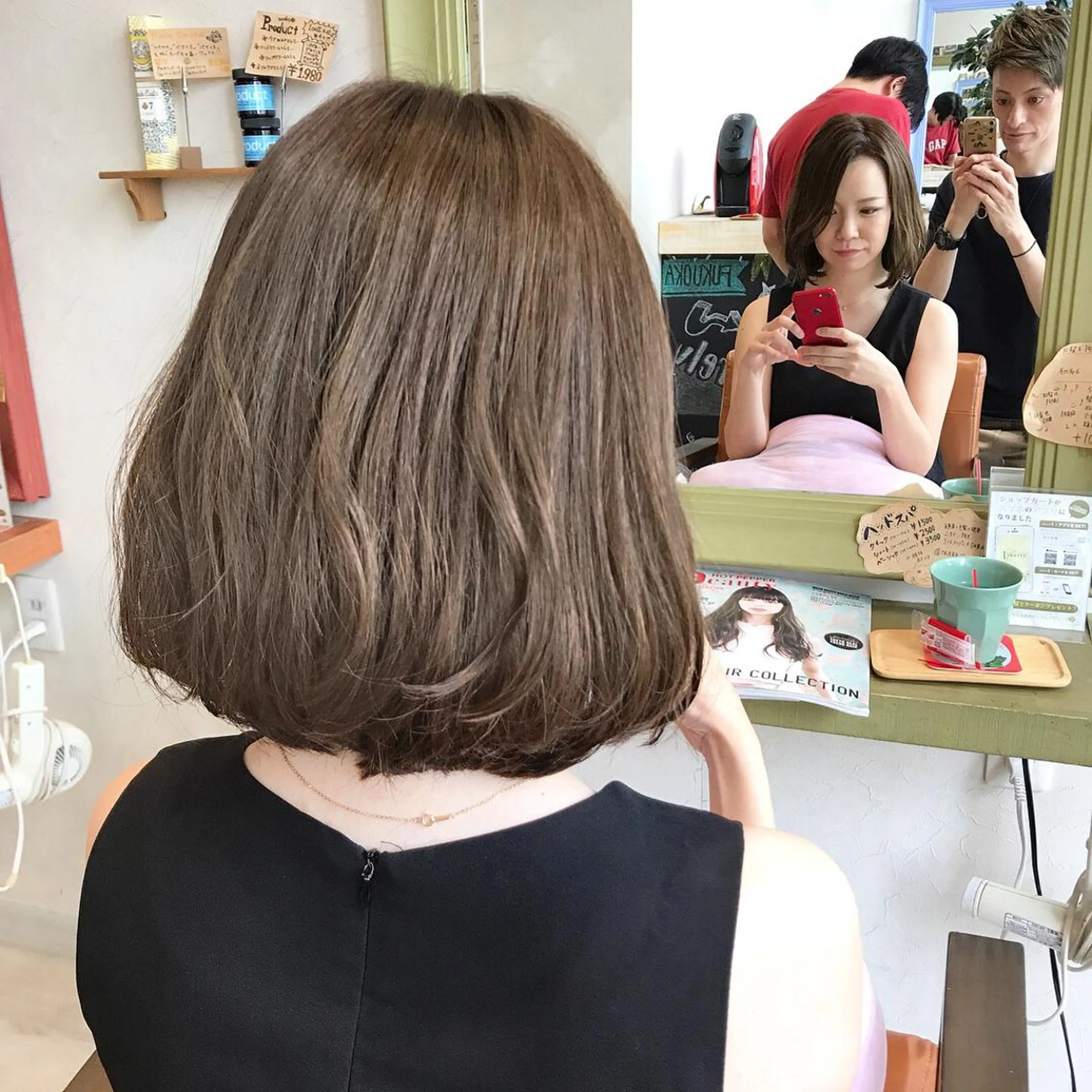 ショート カラー ベージュカラー ボブ メンズ指名多数!! SiLO 田島のヘアスタイル