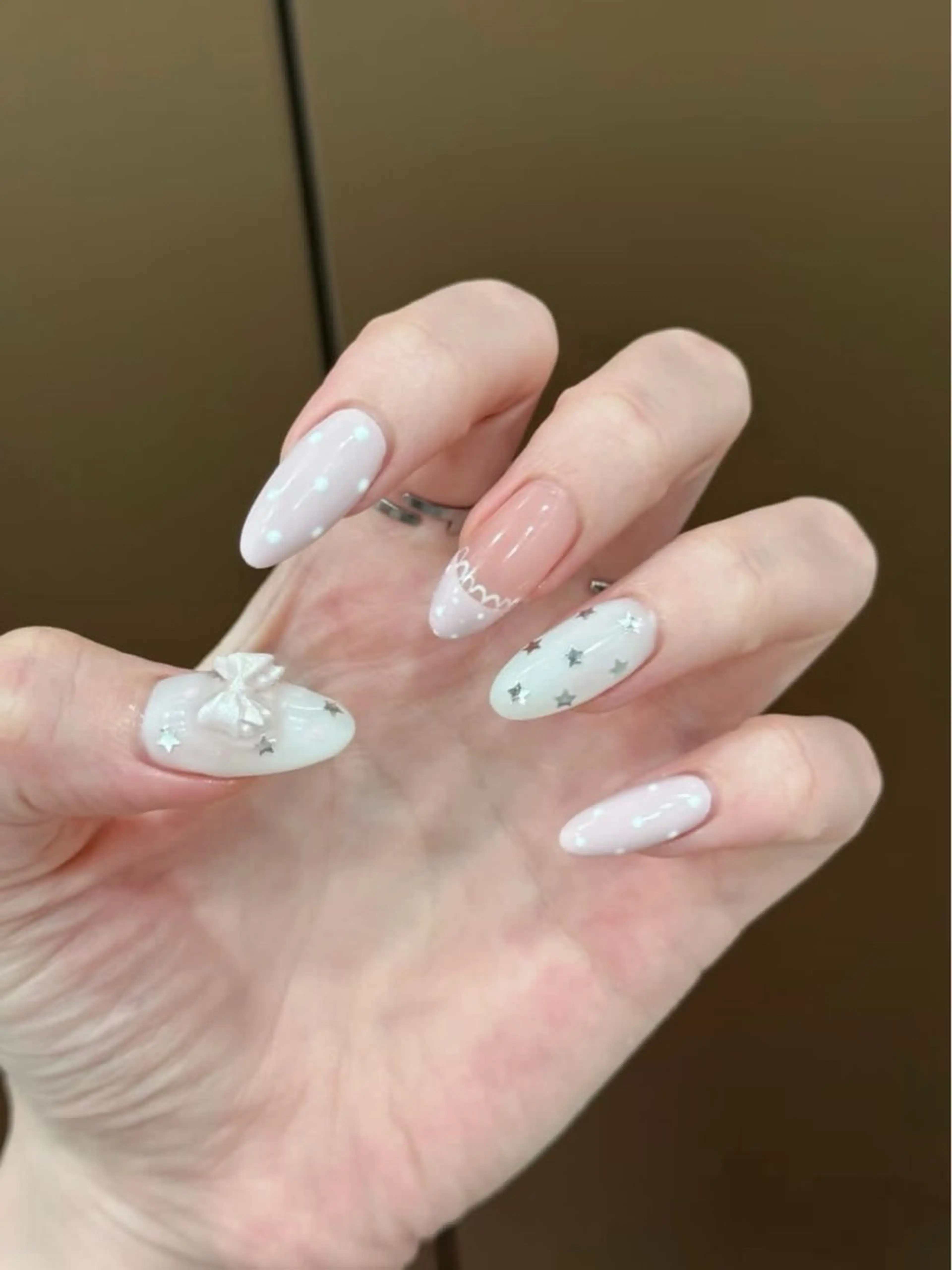 ネイル アートネイル オーロラネイル ブルー チークネイル フットネイル ハンドネイル NAILS168 新大久保店のネイルデザイン