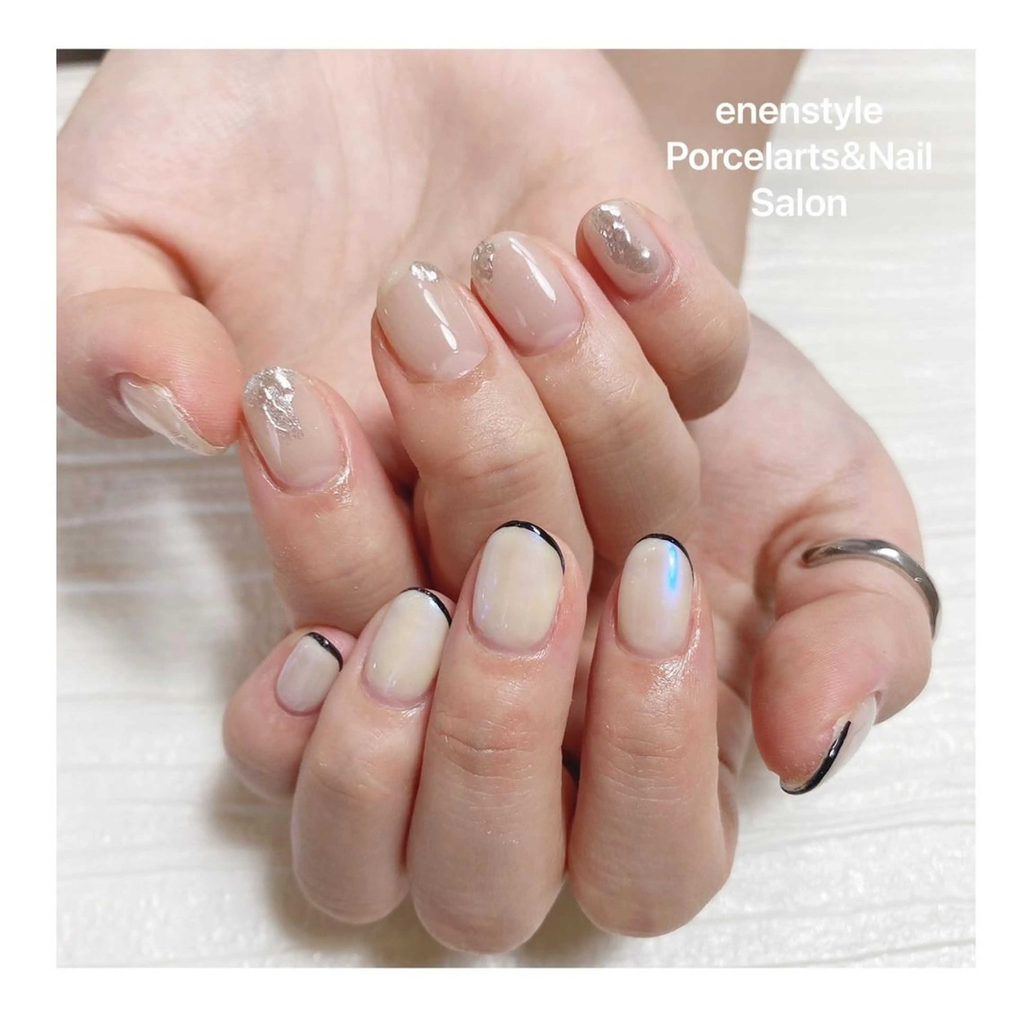 ショート ネイル ハンドネイル 👑enen style👑のネイルデザイン