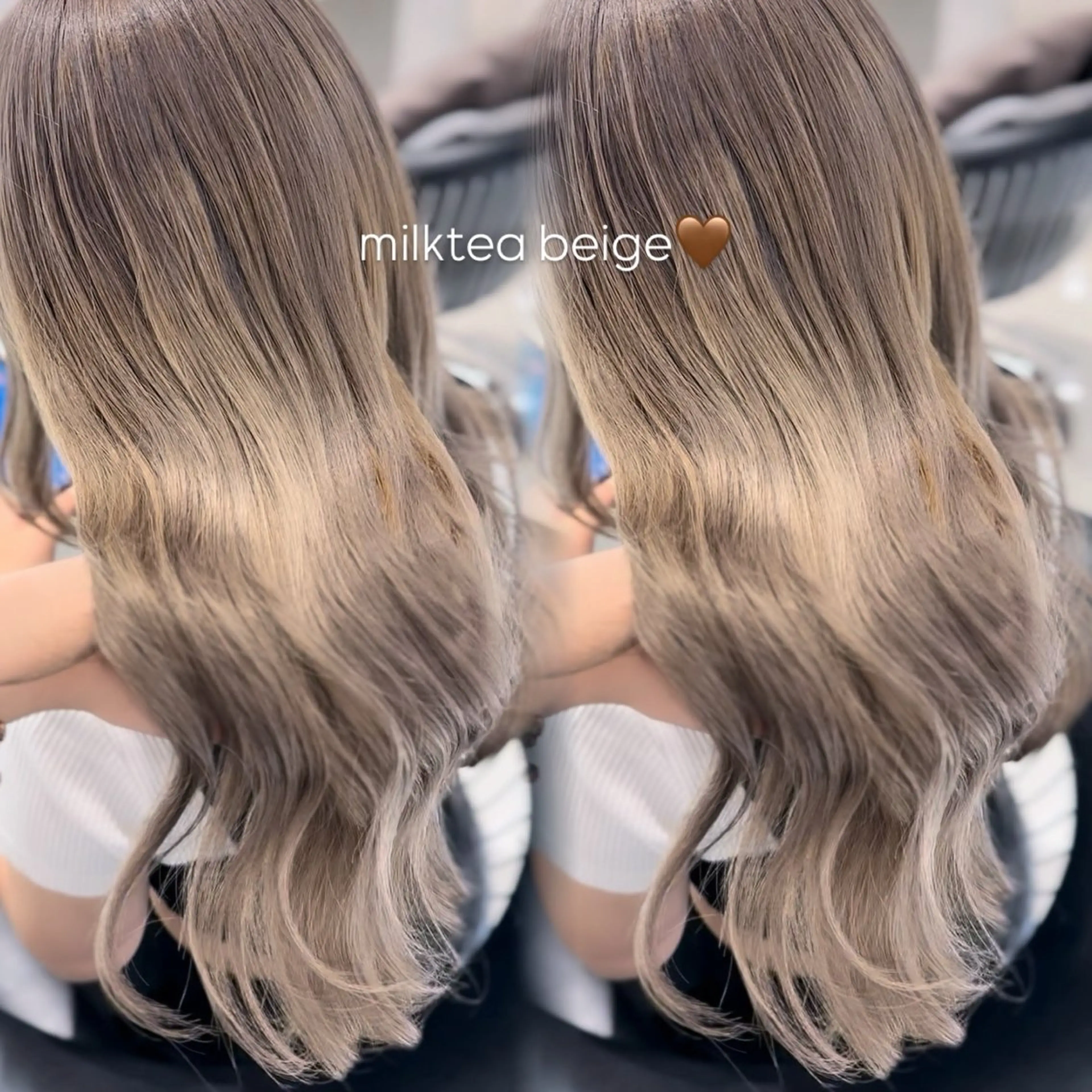 ロング ハイトーン/ミルク ティー🤍reinaのヘアスタイル