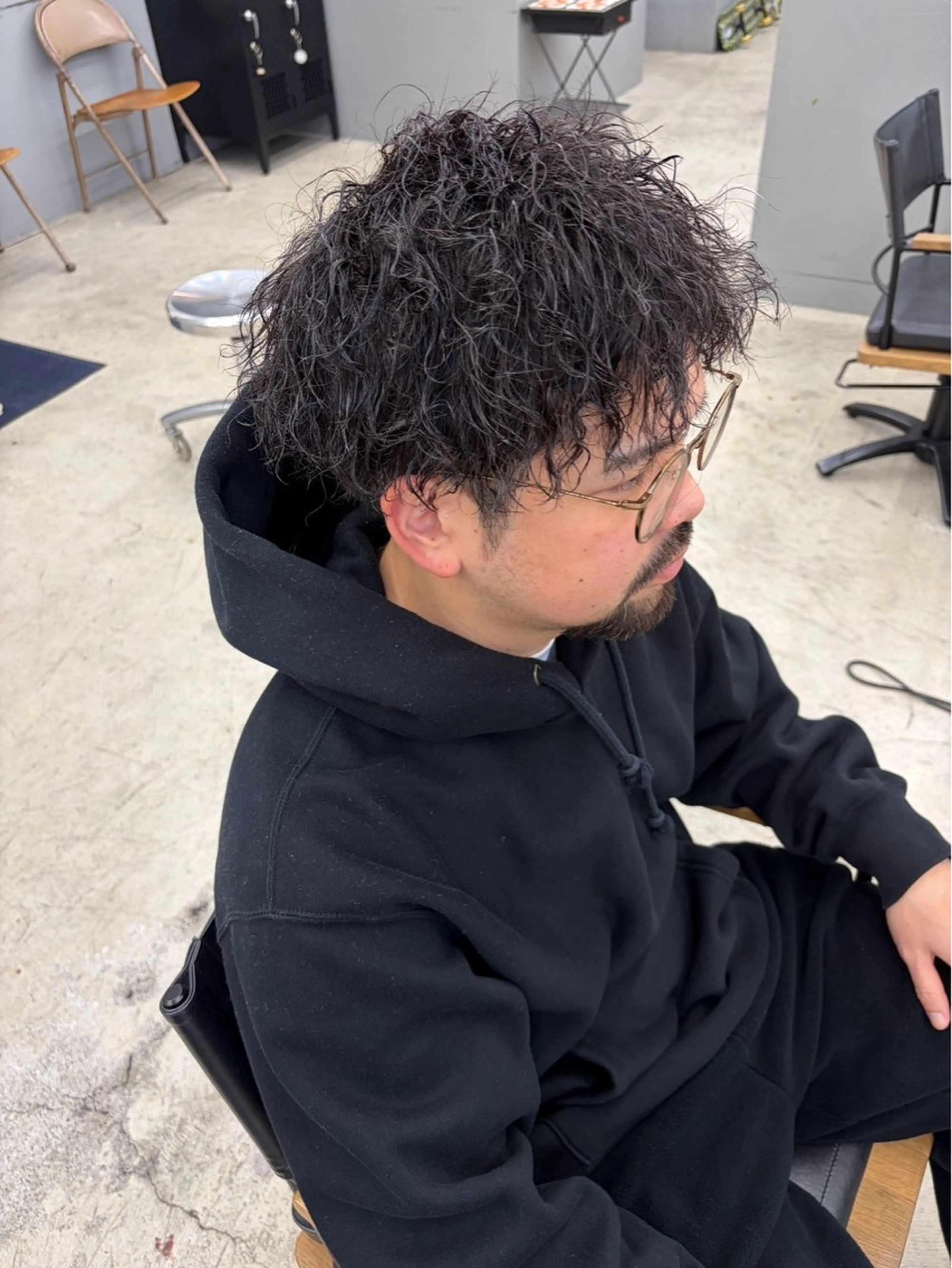 ショート パーマ メンズ カット パーマ メンズ専門サロン wokeのヘアスタイル