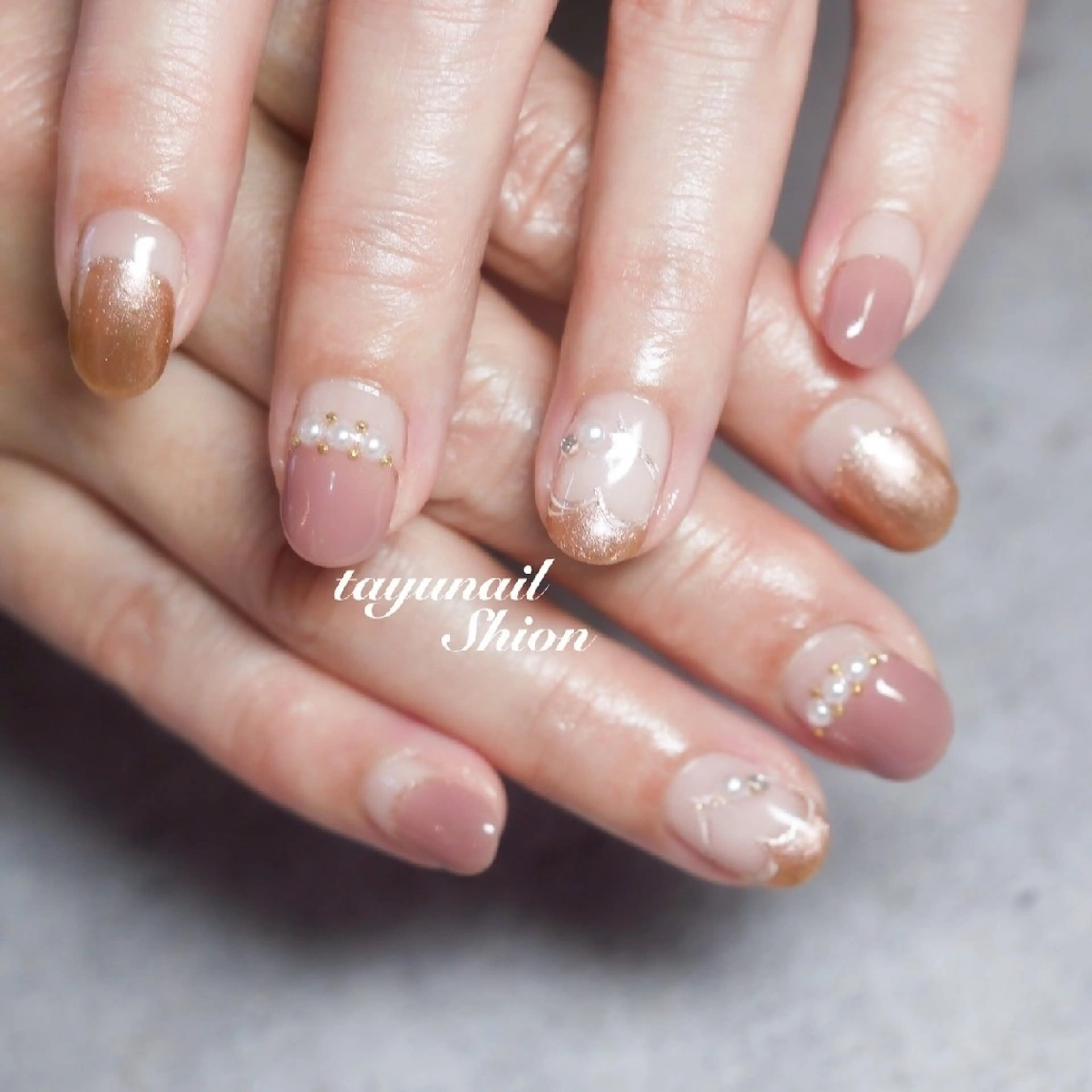 ネイル アートネイル ジェルネイル ハート パラジェル ピンク ネイルサロン・ネイルスクール たゆnail所属・ネイルサロン 【たゆnail】のネイルデザイン