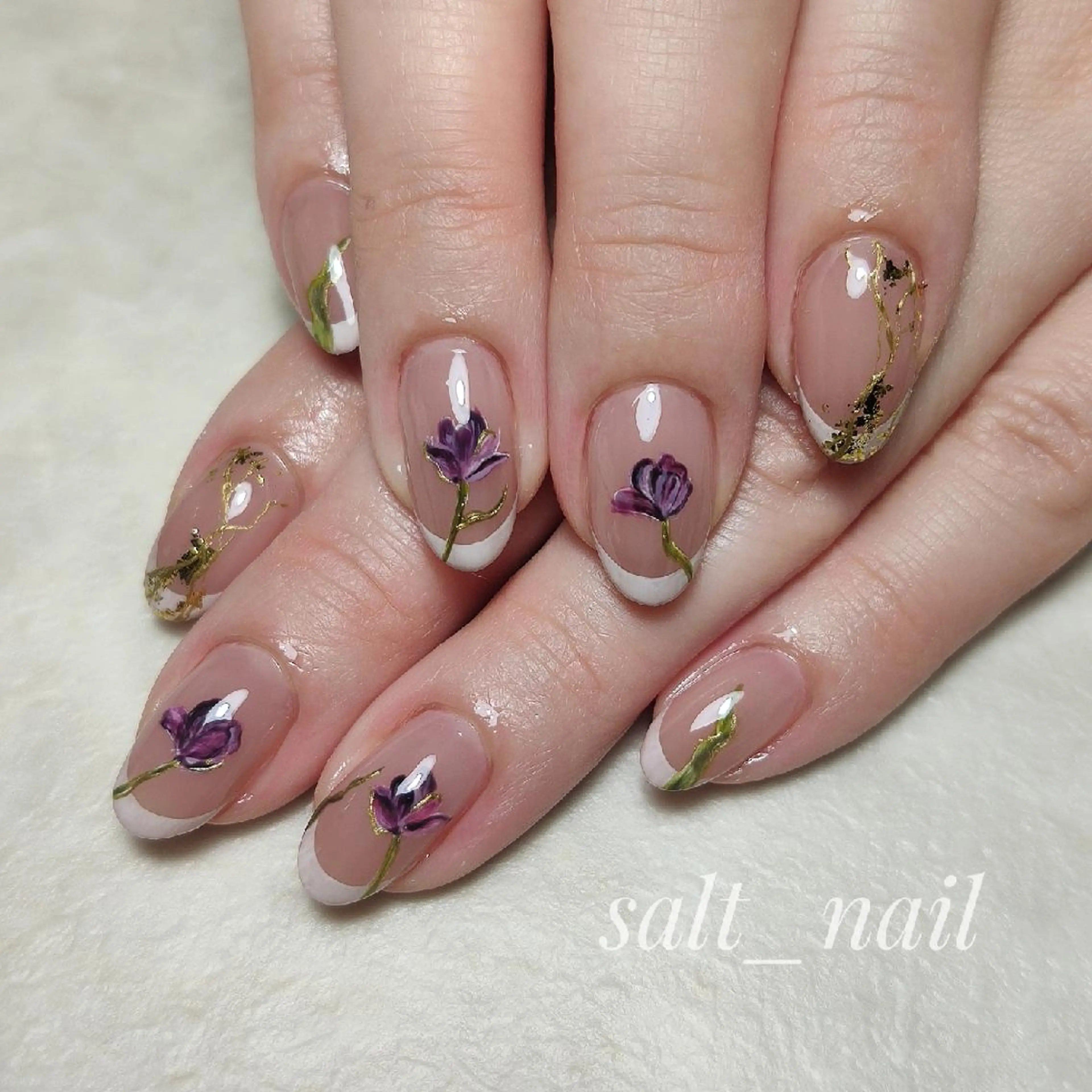 ネイル アートネイル フラワーネイル 個人サロン saltnailのネイルデザイン