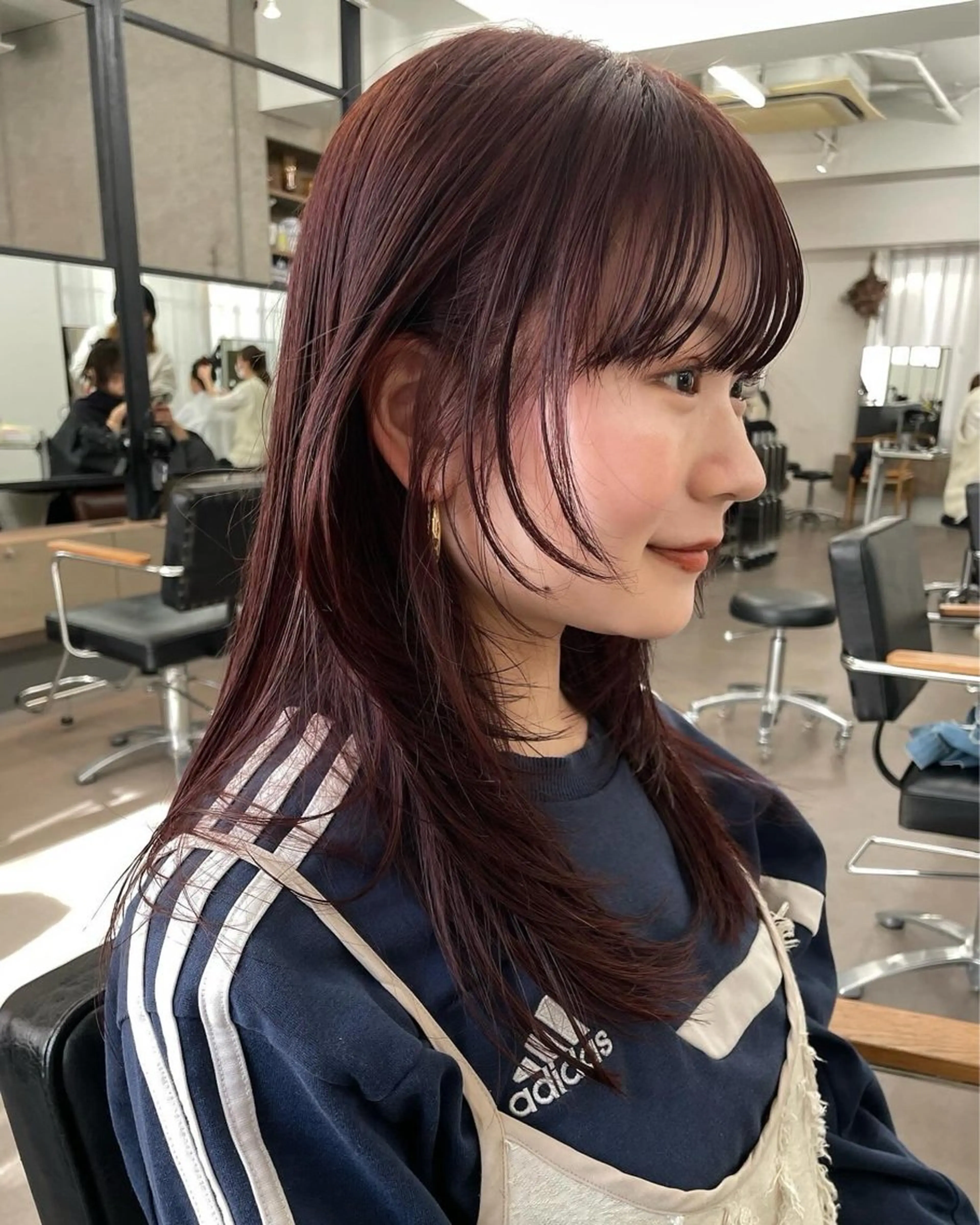 セミロング カラー 原 菜帆のヘアスタイル