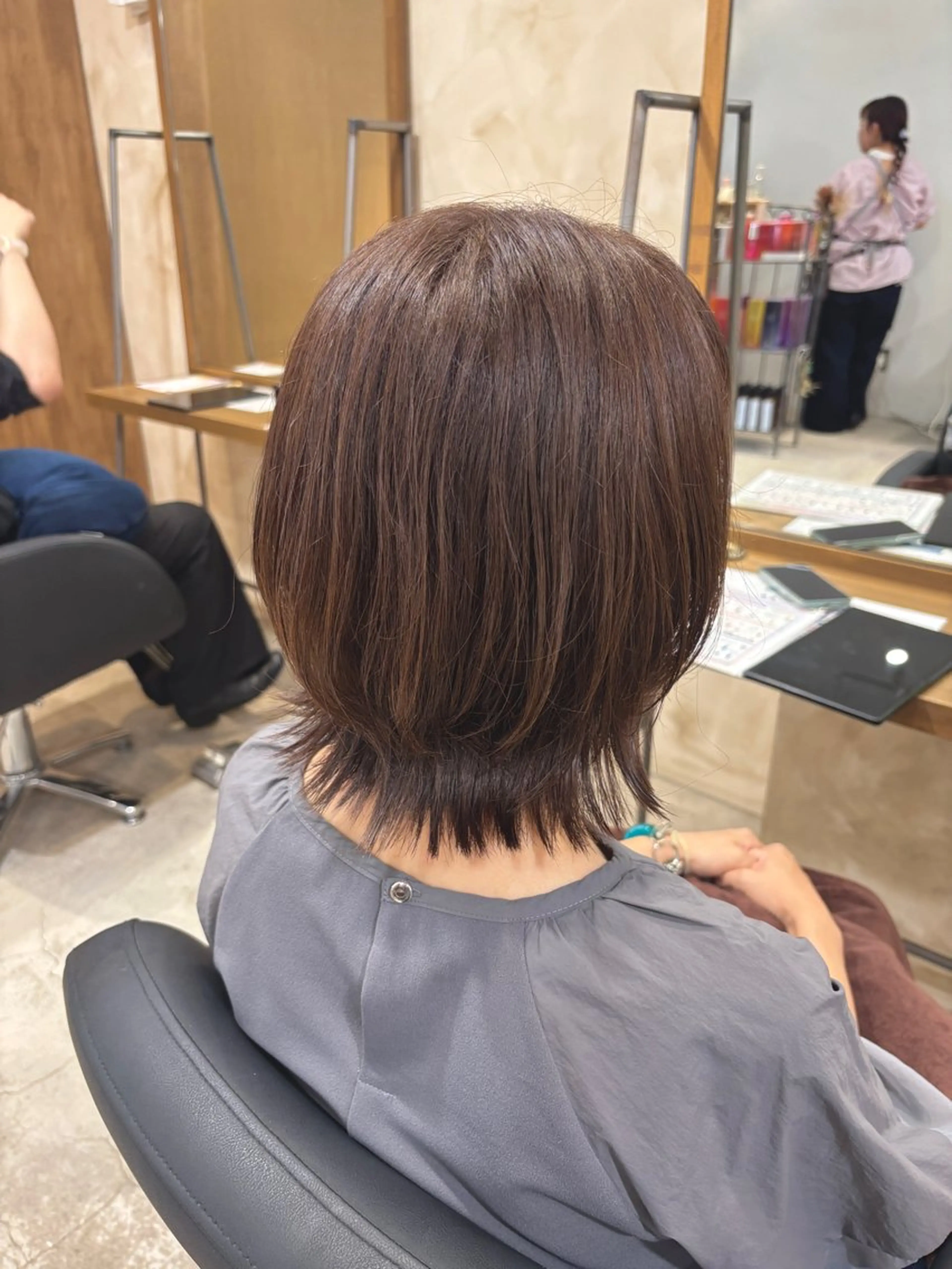 セミロング カラー グレージュ カット ヘアカラー トリートメント ツヤカラー🫧 Saeのヘアスタイル