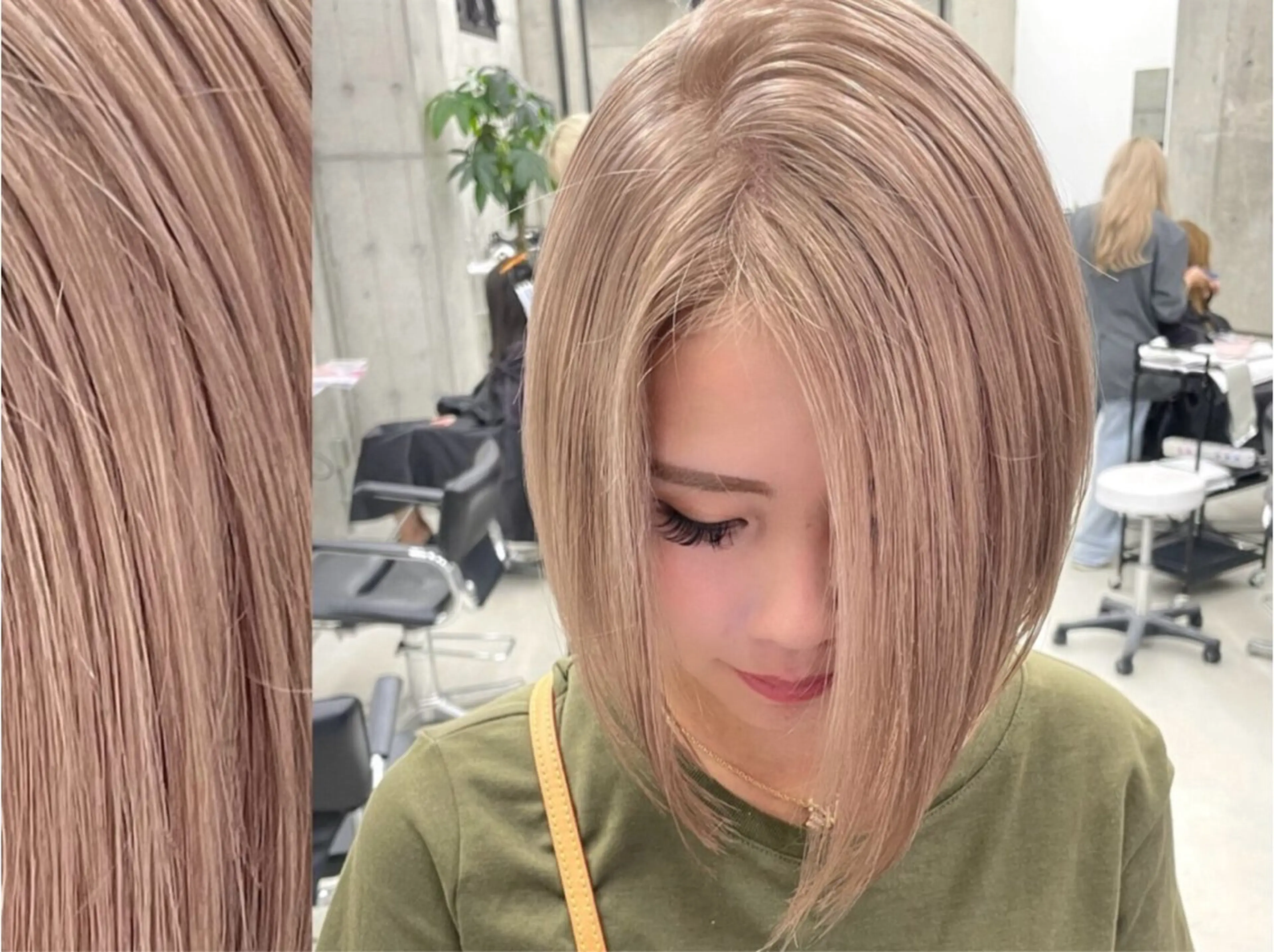 ミディアム カラー ブリーチ ヘアカラー LINOET名古屋所属・齋藤 梨乃のヘアスタイル