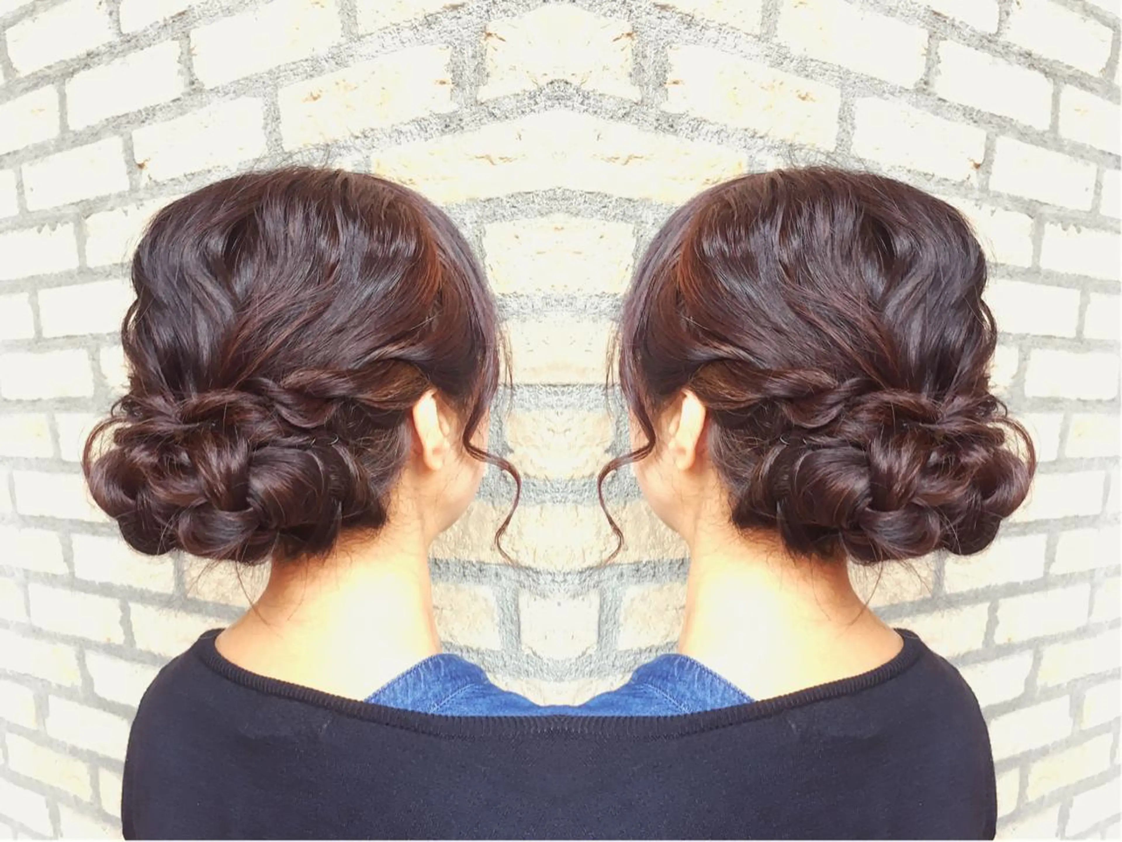 セミロング ヘアアレンジ ヘアセット SALON DE KIKUCHI 本店所属・菊池 栄里奈のヘアスタイル