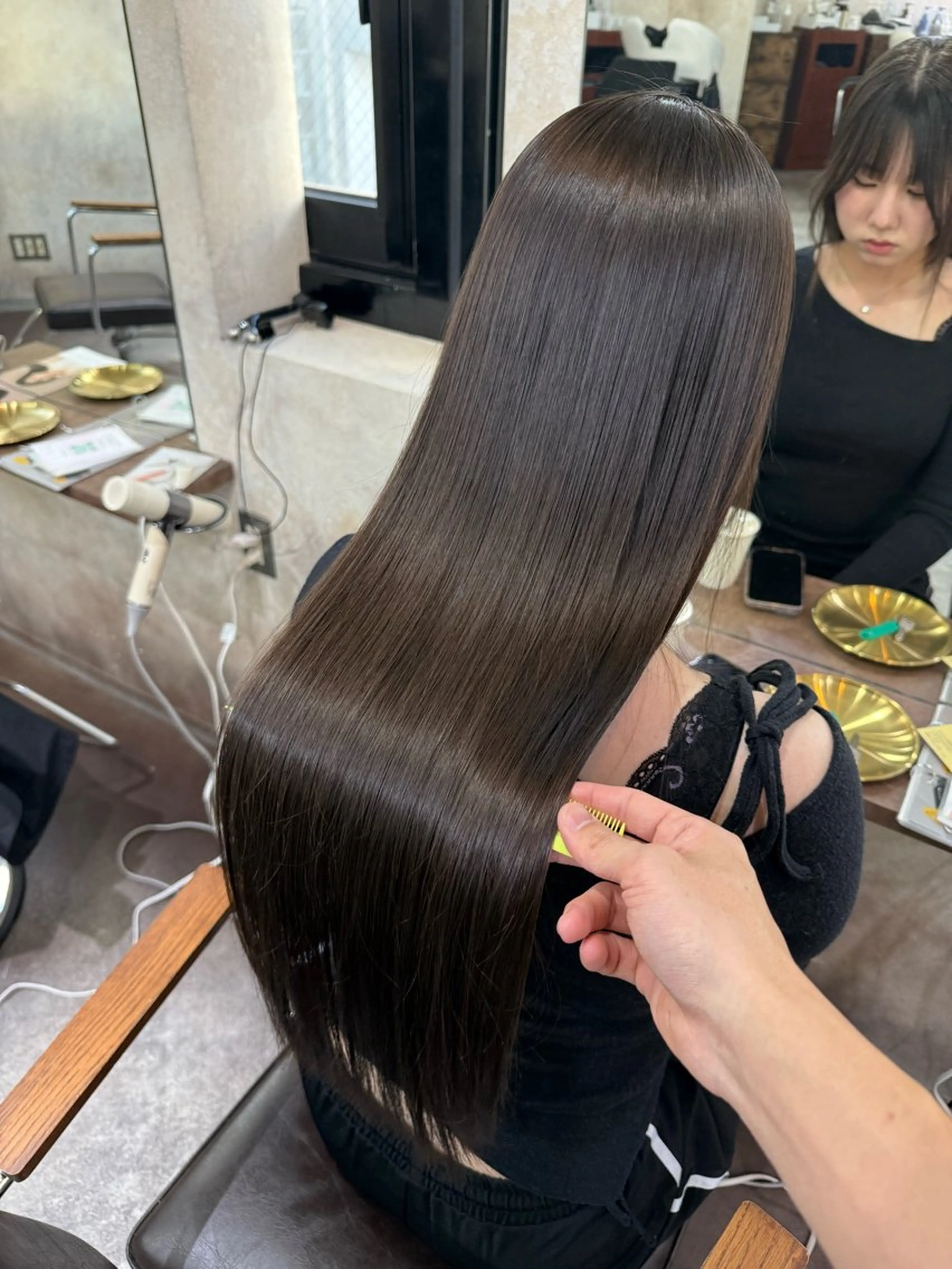 ロング 髪質改善 縮毛矯正 ioeわかめようじ/ 縮毛矯正/髪質改善のヘアスタイル