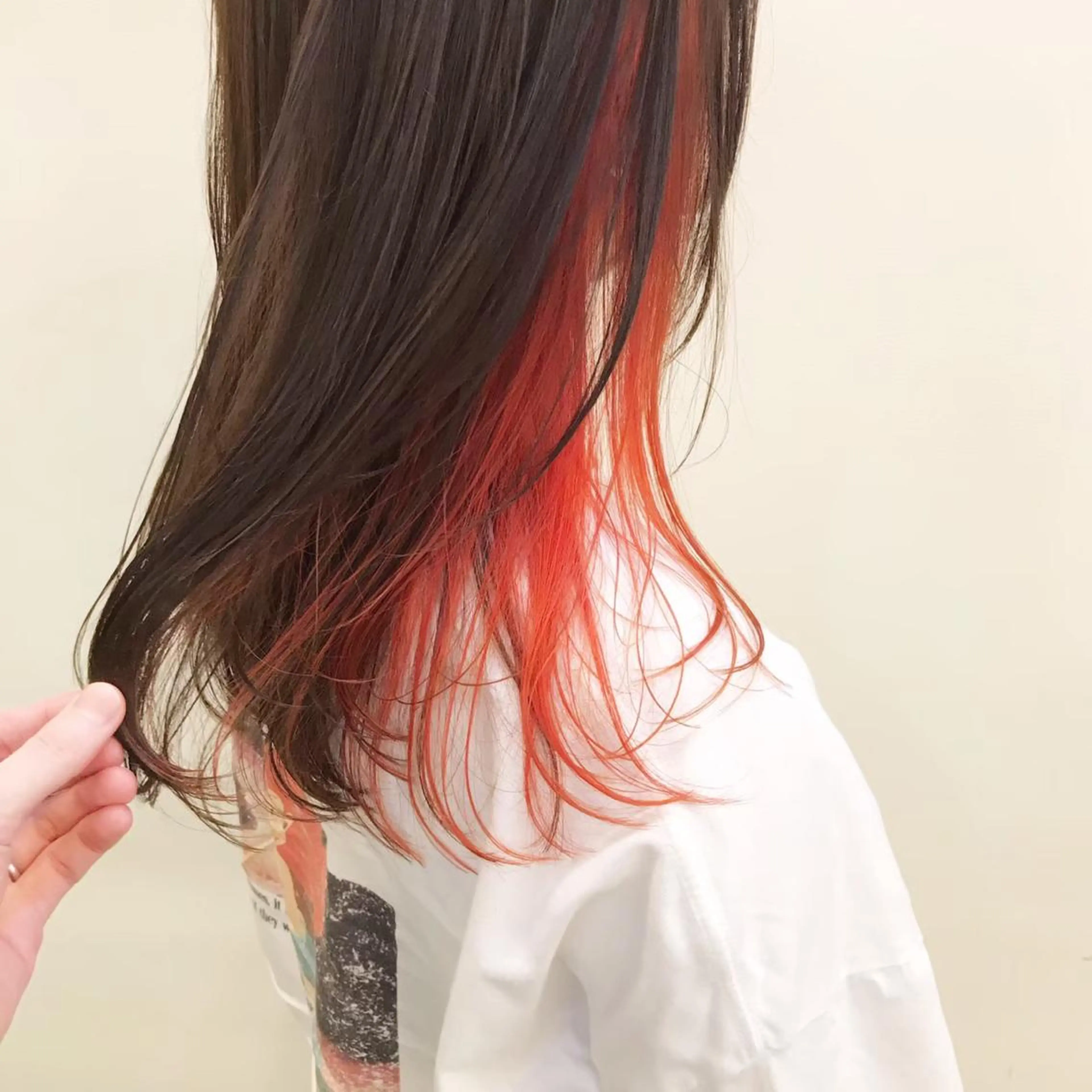 ロング カット ヘアカラー トリートメント ブリーチ/ウルフ ハッシュカット/石山のヘアスタイル