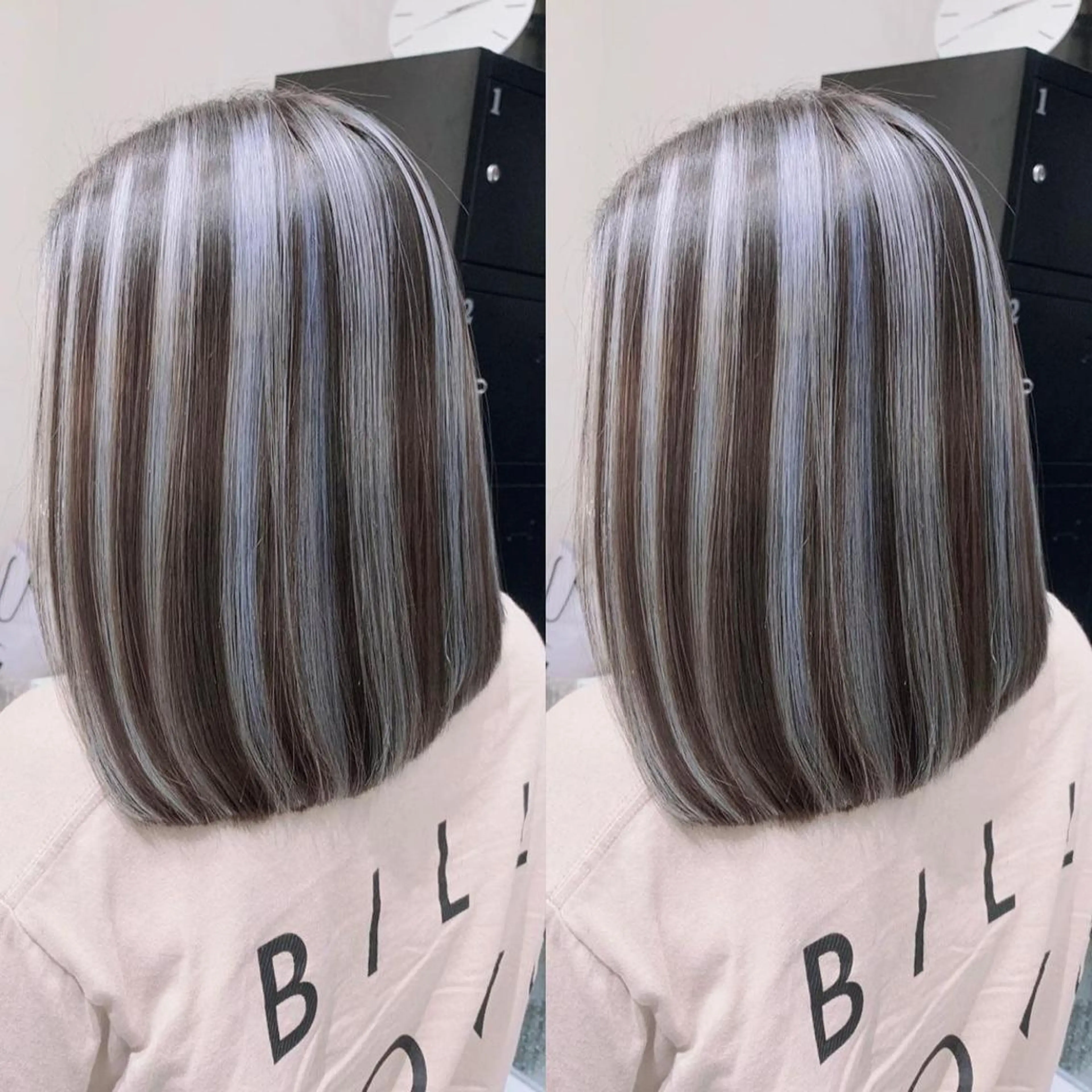 ミディアム カラー ブリーチ ケアブリーチ ハイライトカラー インナーカラー ハイライト ヘアカラー オフホワイトアンドなんば所属・福西 洋斗のヘアスタイル