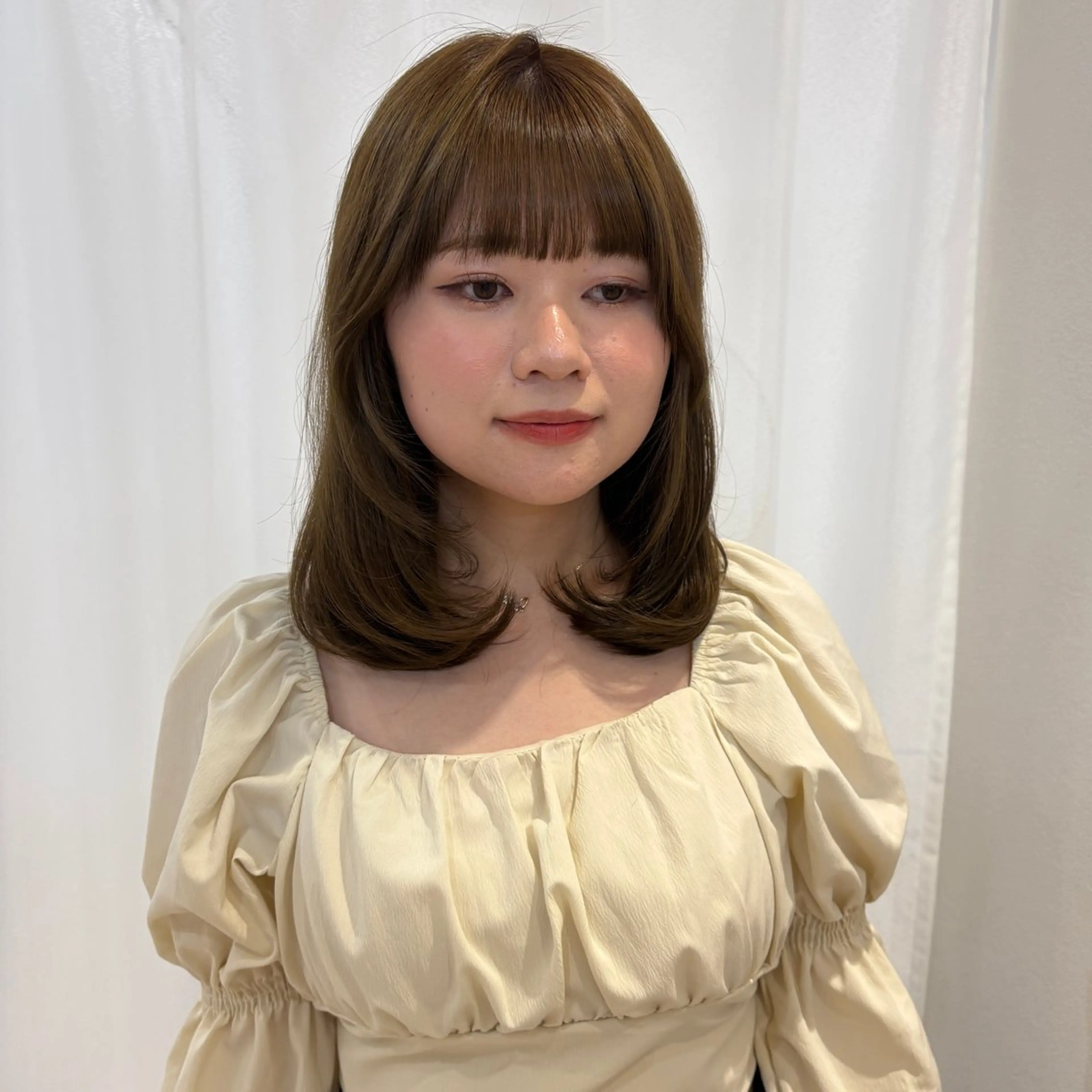 ミディアム カラー カット ヘアカラー yukari🌷名駅 ＊大人かわいい艶髪のヘアスタイル