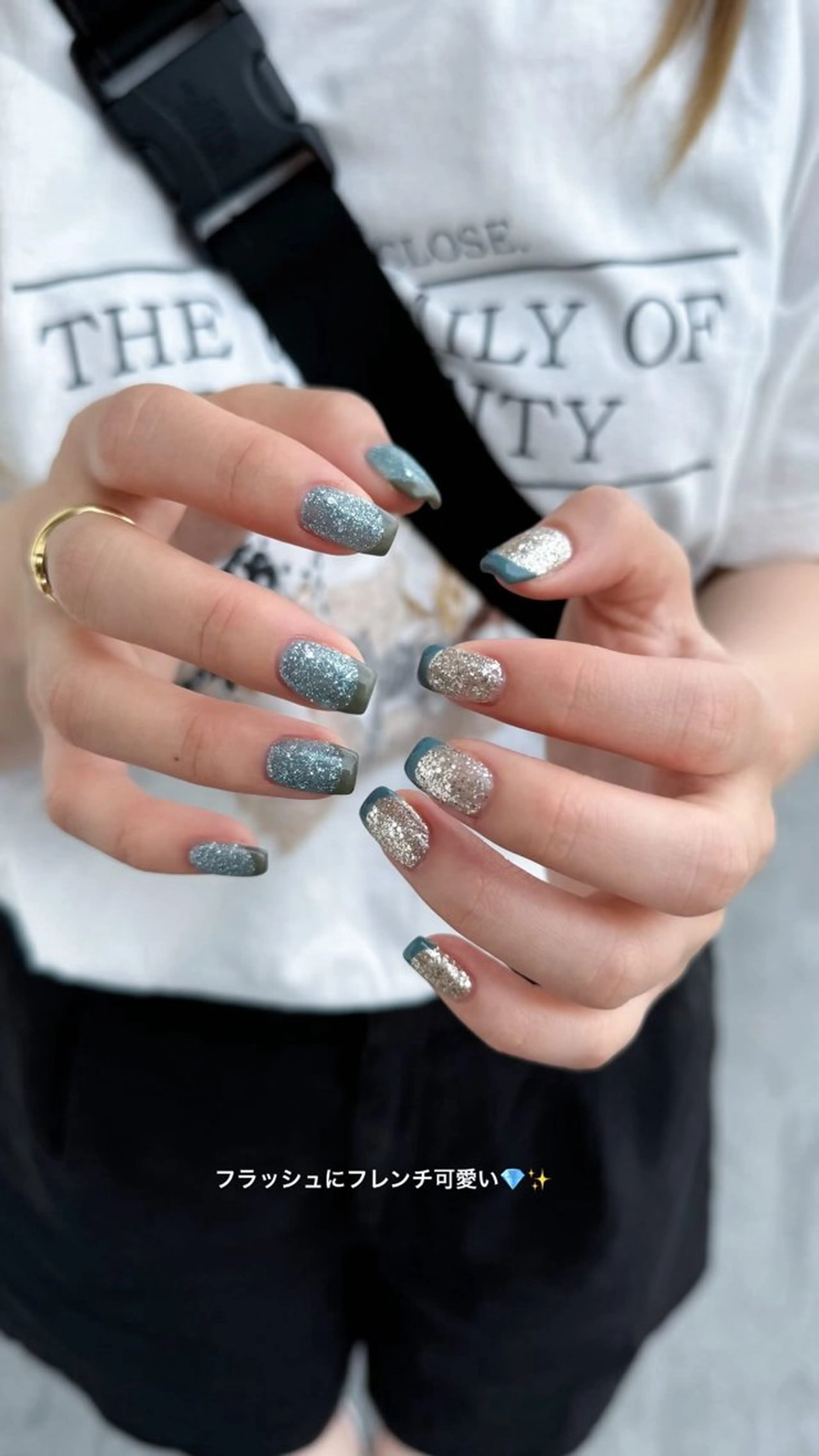 ネイル フラッシュネイル フレンチネイル yate' narumiのネイルデザイン