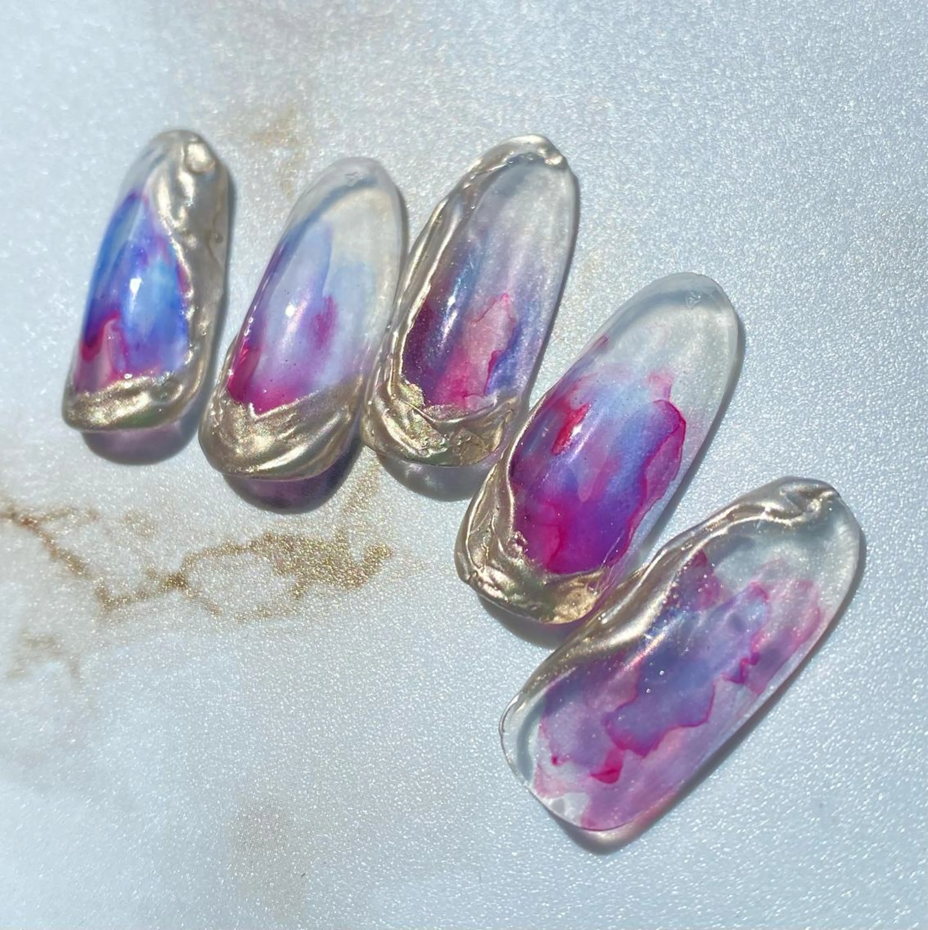 ネイル マグネットネイル ニュアンスネイル 春ネイル 冬ネイル C&C シーアンドシーのネイルデザイン