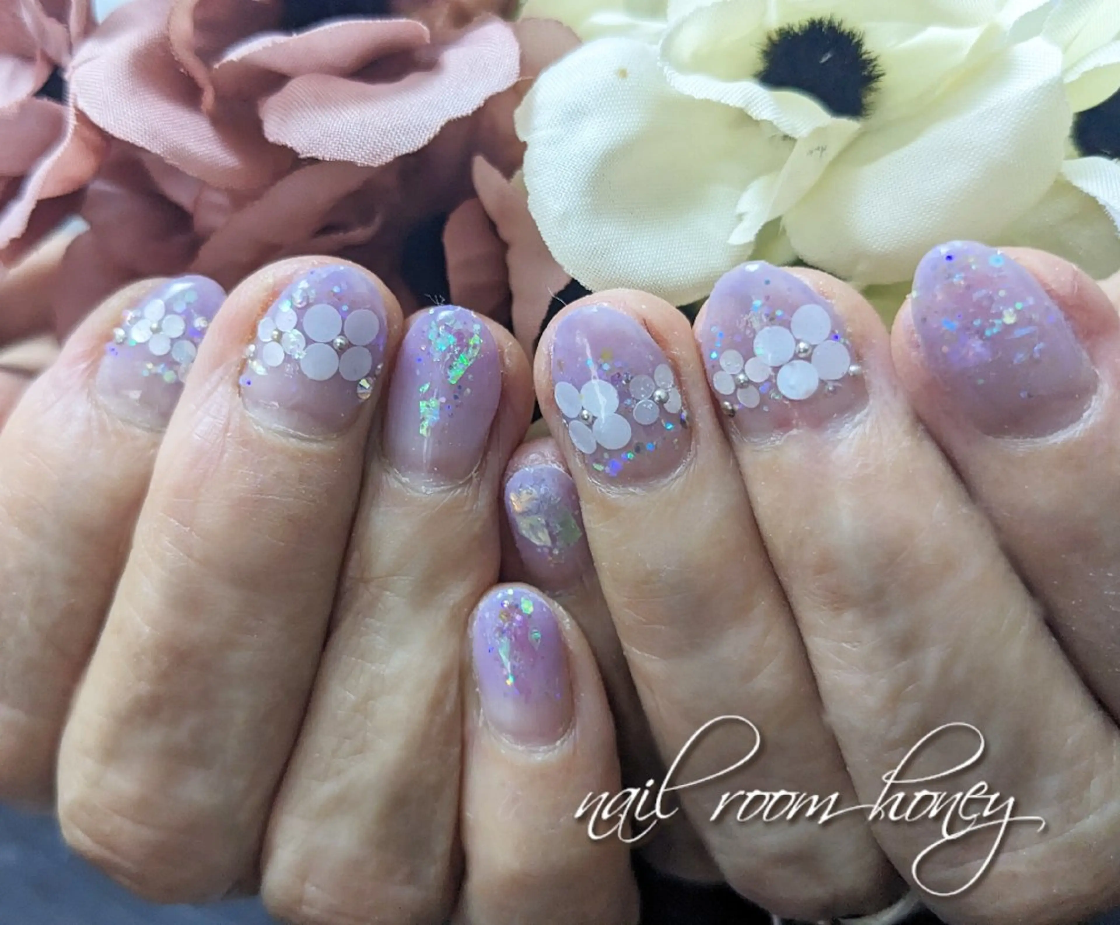 ネイル フラワーネイル nail room  honeyのネイルデザイン
