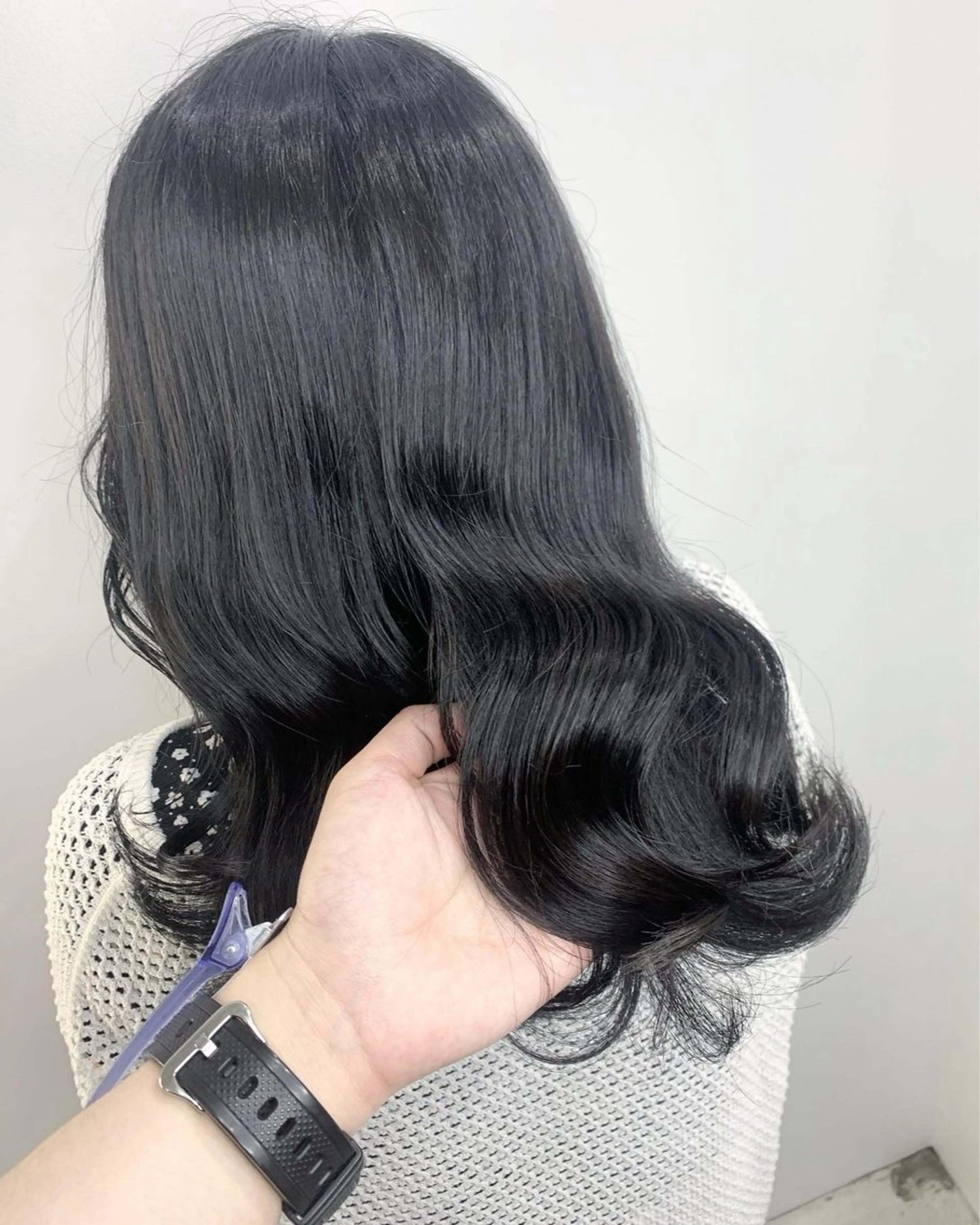 ロング カラー ダブルカラー寒色系 ボリューム改善ハヤトのヘアスタイル