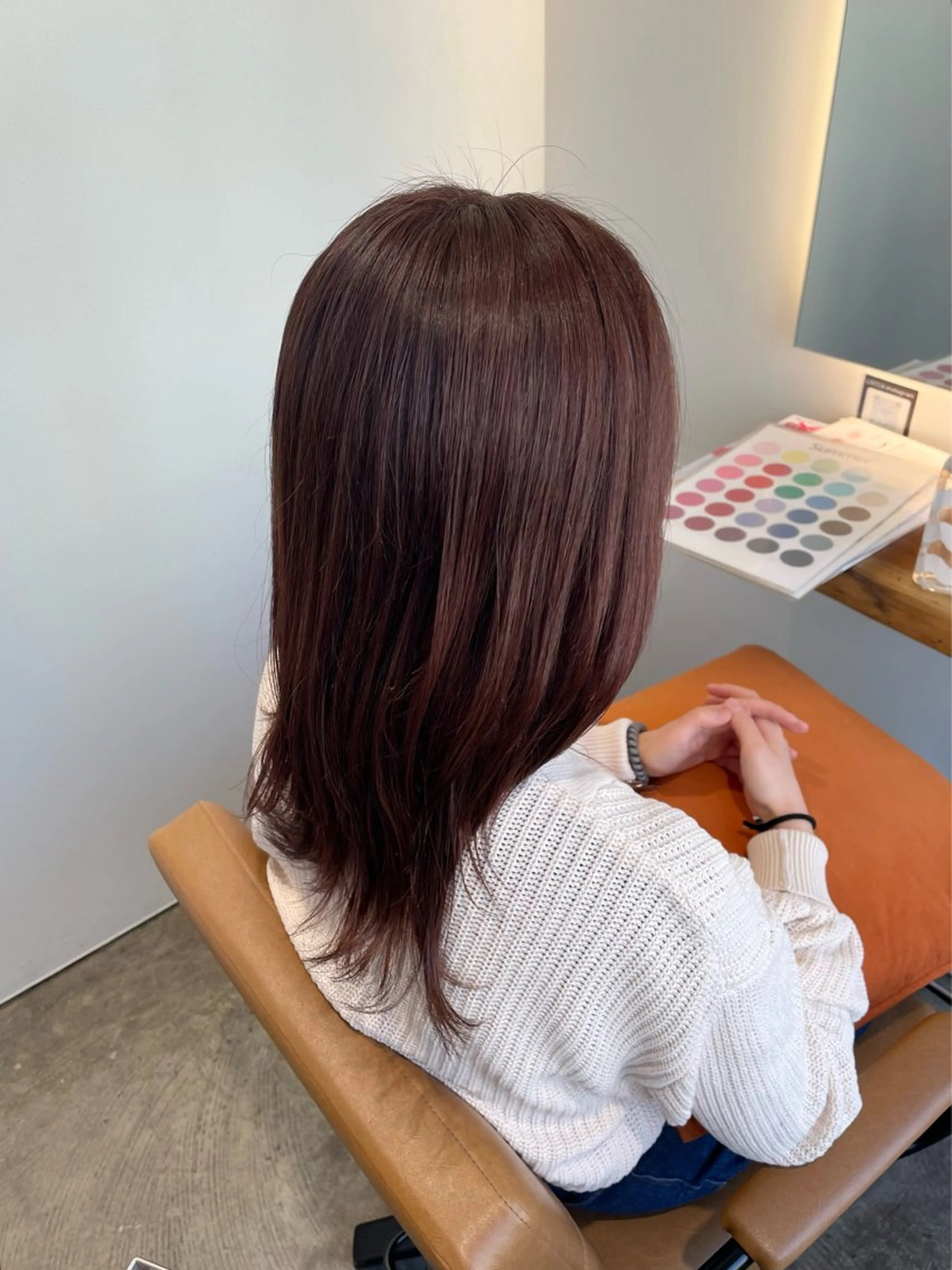 ミディアム カラー ベージュカラー ピンクカラー ピンクベージュ カット ヘアカラー パーソナルカラー🌈 /骨格診断/ゆうきのヘアスタイル