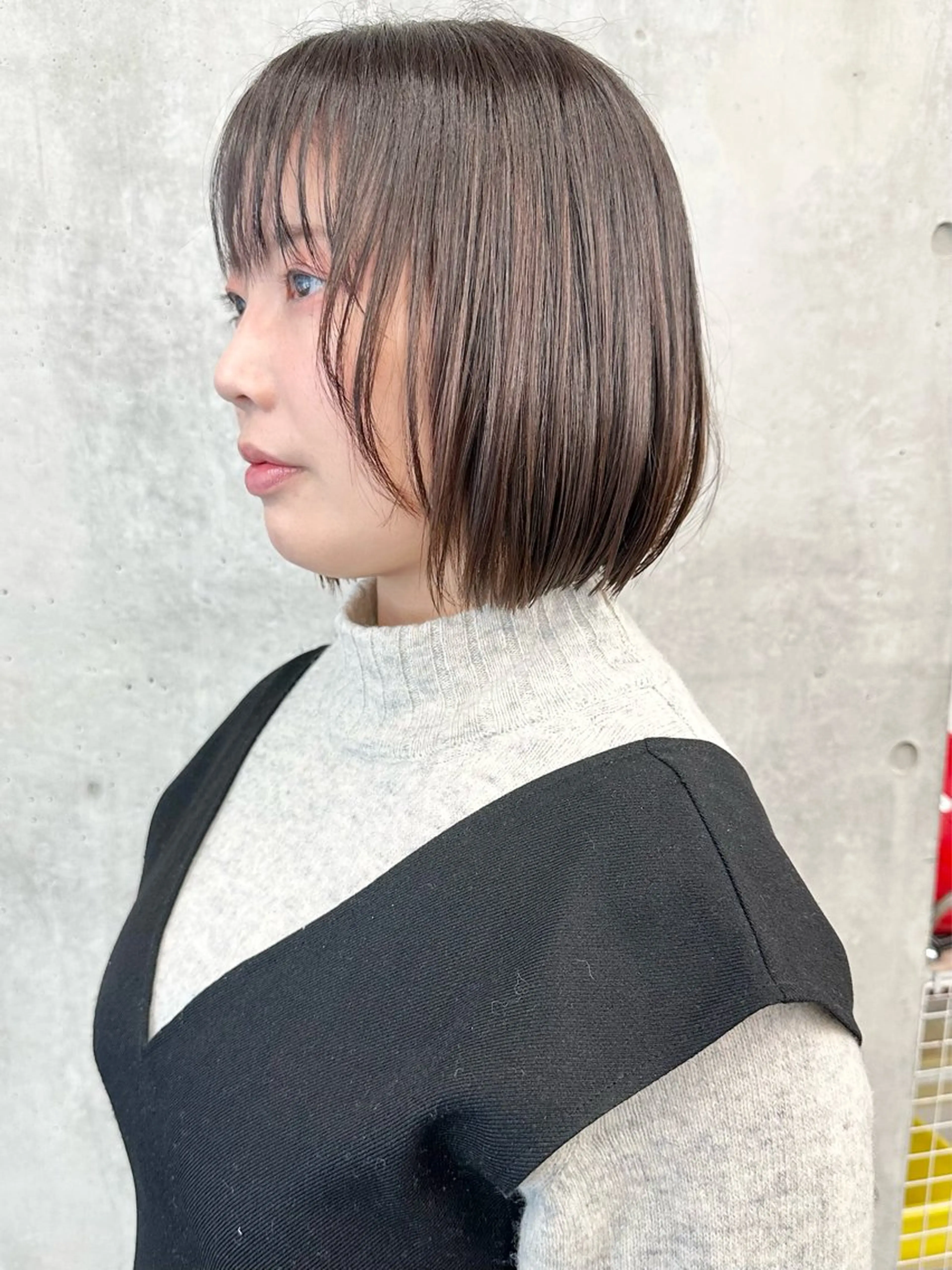 ミディアム 小顔ボブ/お悩み解決 /ボブパーマ/とういのヘアスタイル