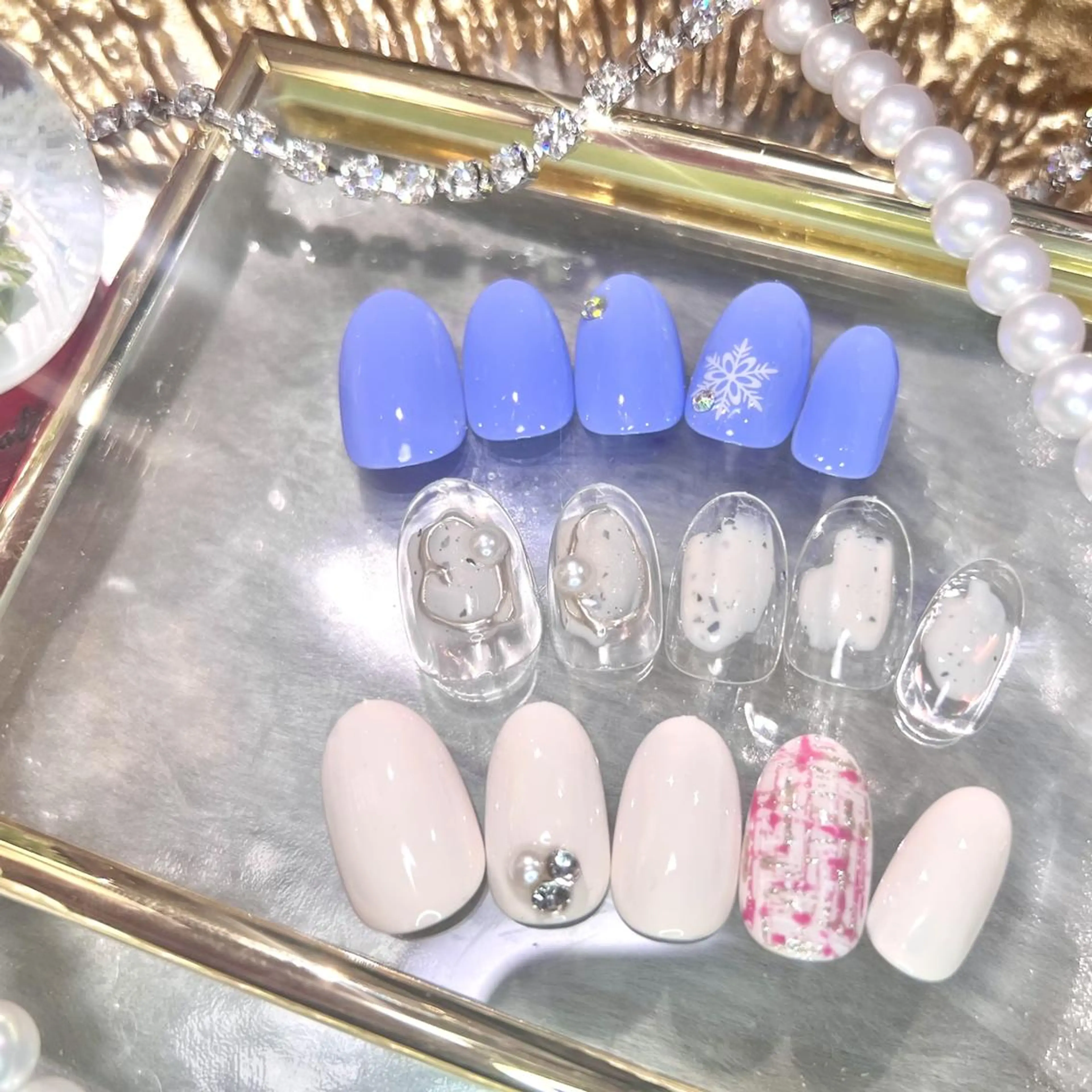 ハンド シンプル定額デザイン✨パーツ込みの写真