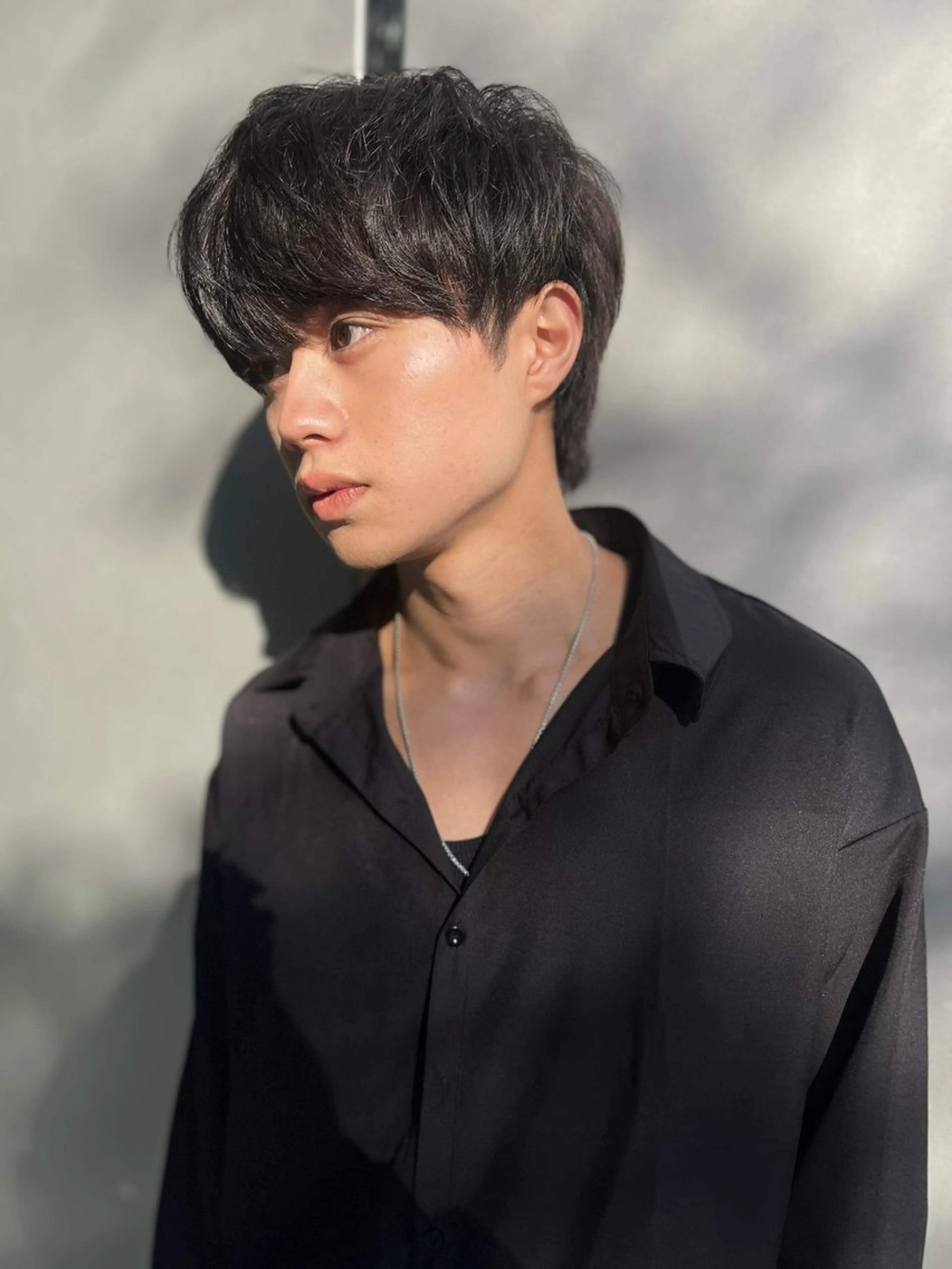 メンズ カット パーマ メンズセンターパート 池袋/wakanaのヘアスタイル