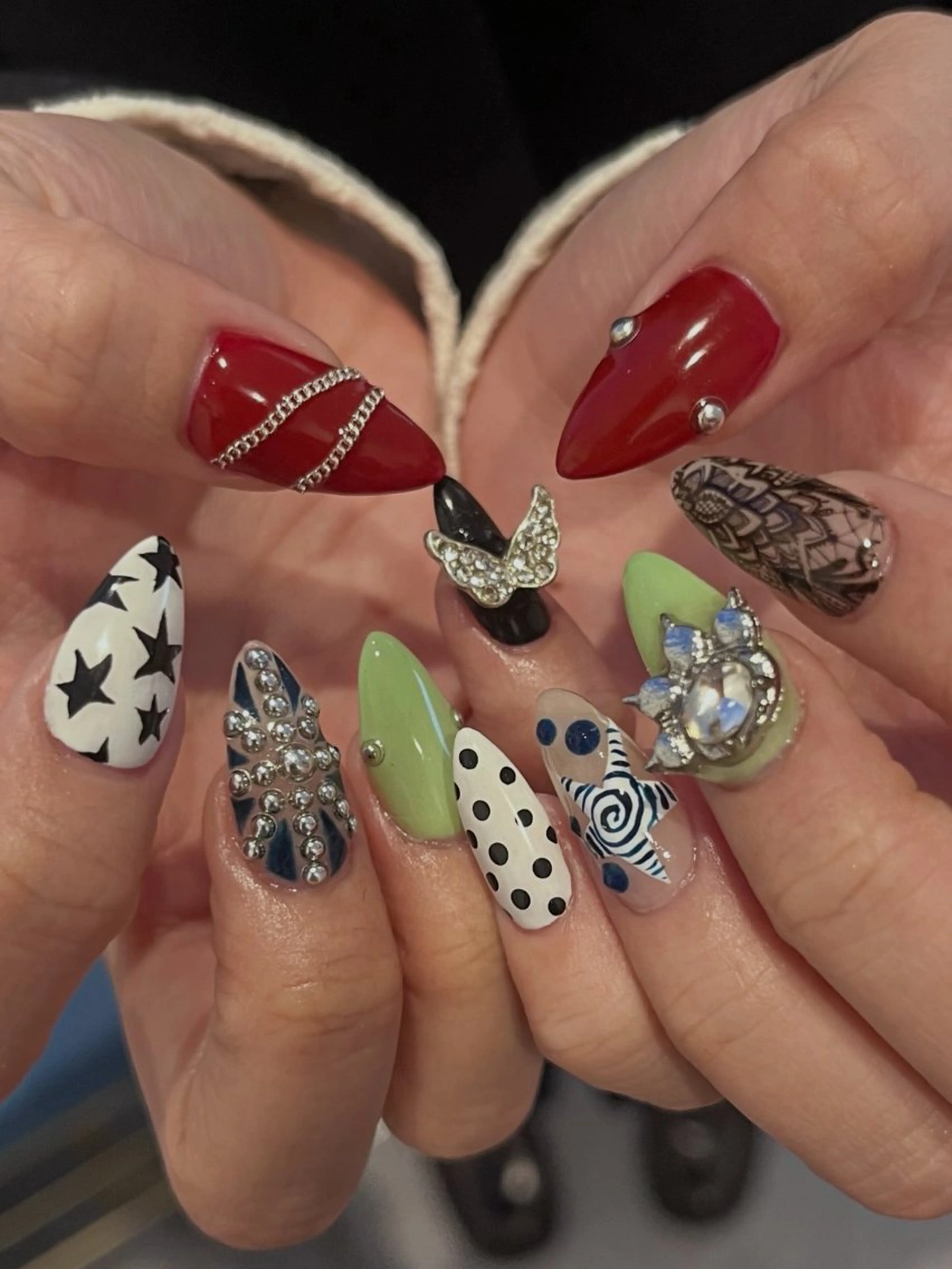 ネイル ハンドネイル Mariris所属・BANSA ˖ ࣪⊹ 大阪 個性派 派手のネイルデザイン