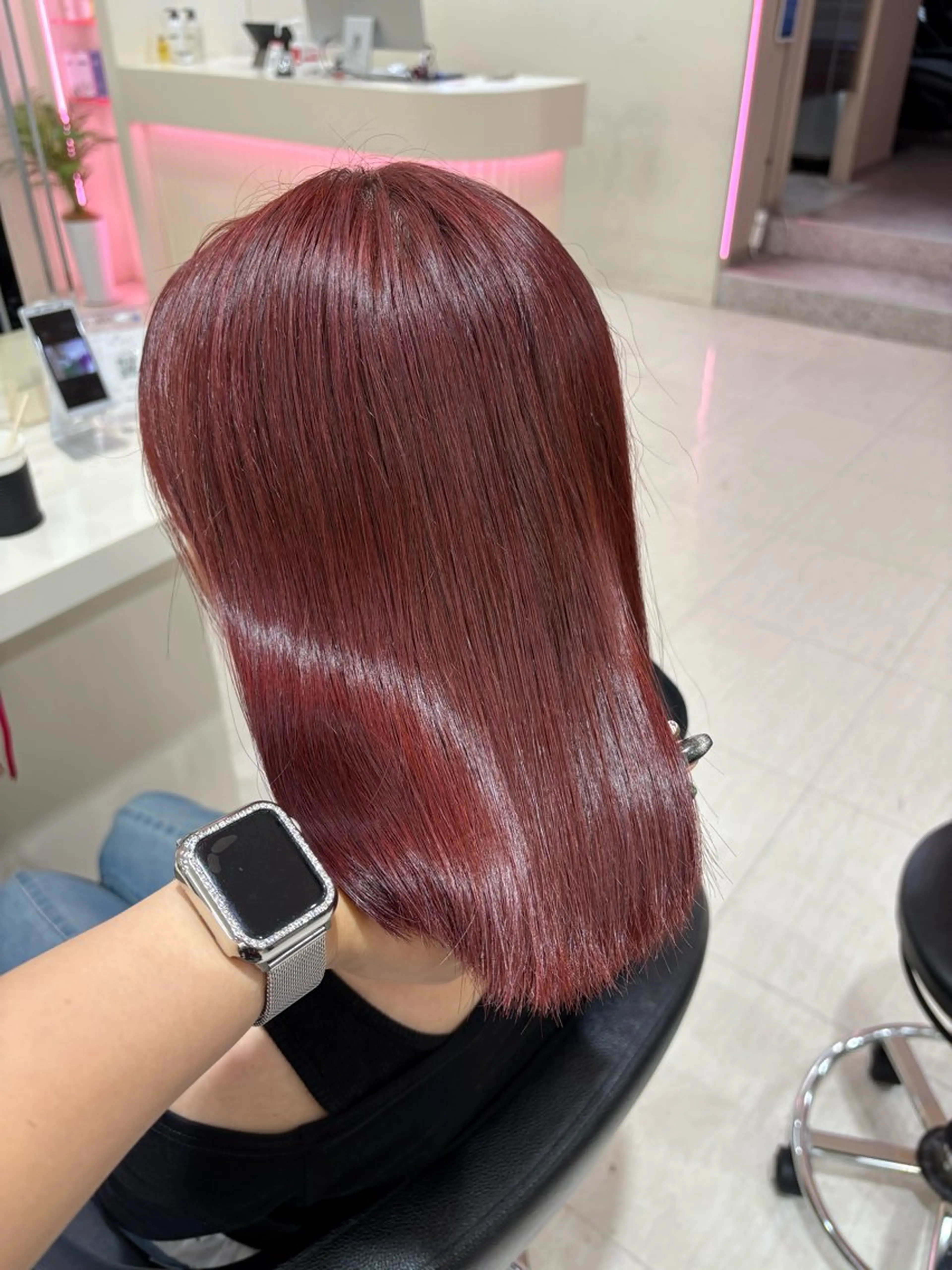 ミディアム カラー ヘアアレンジ ケアカラー ヘアカラー 💟RINNA 艶カラー💟のヘアスタイル