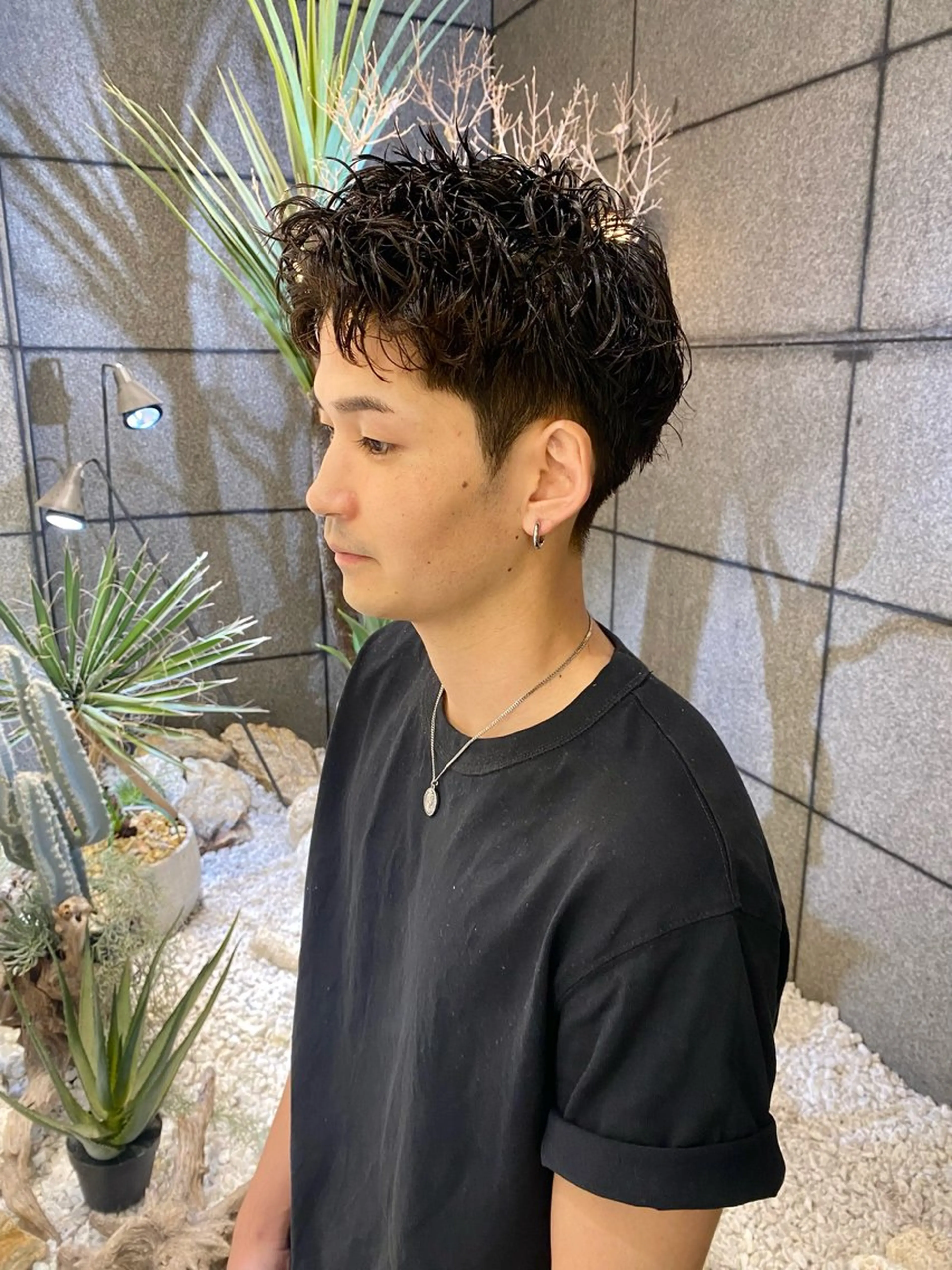 ショート パーマ メンズ カット パーマ 酸スト/フェザー パーマ/三谷海斗のヘアスタイル