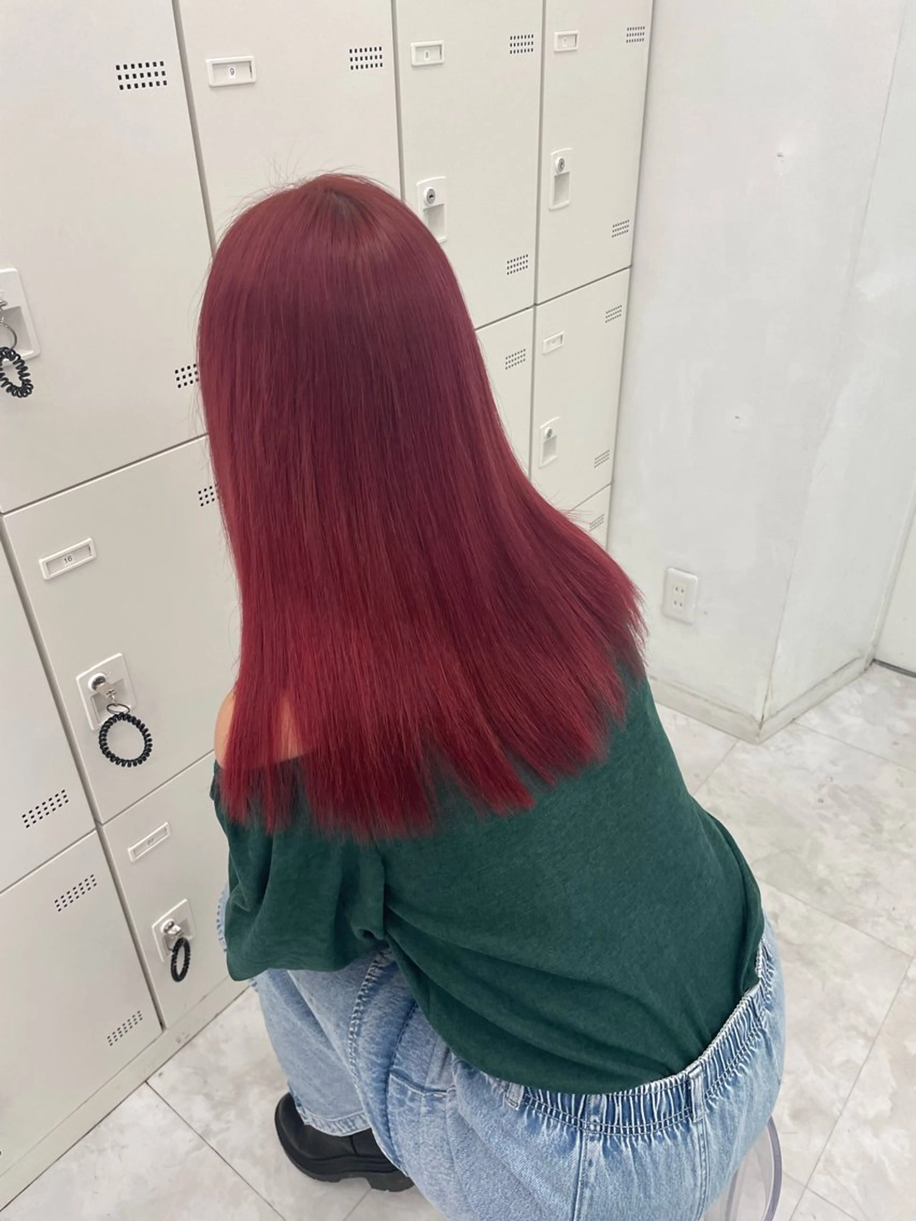 セミロング カラー ヘアカラー トリートメント トレンド暖色ヘア🍒 miu🍒のヘアスタイル