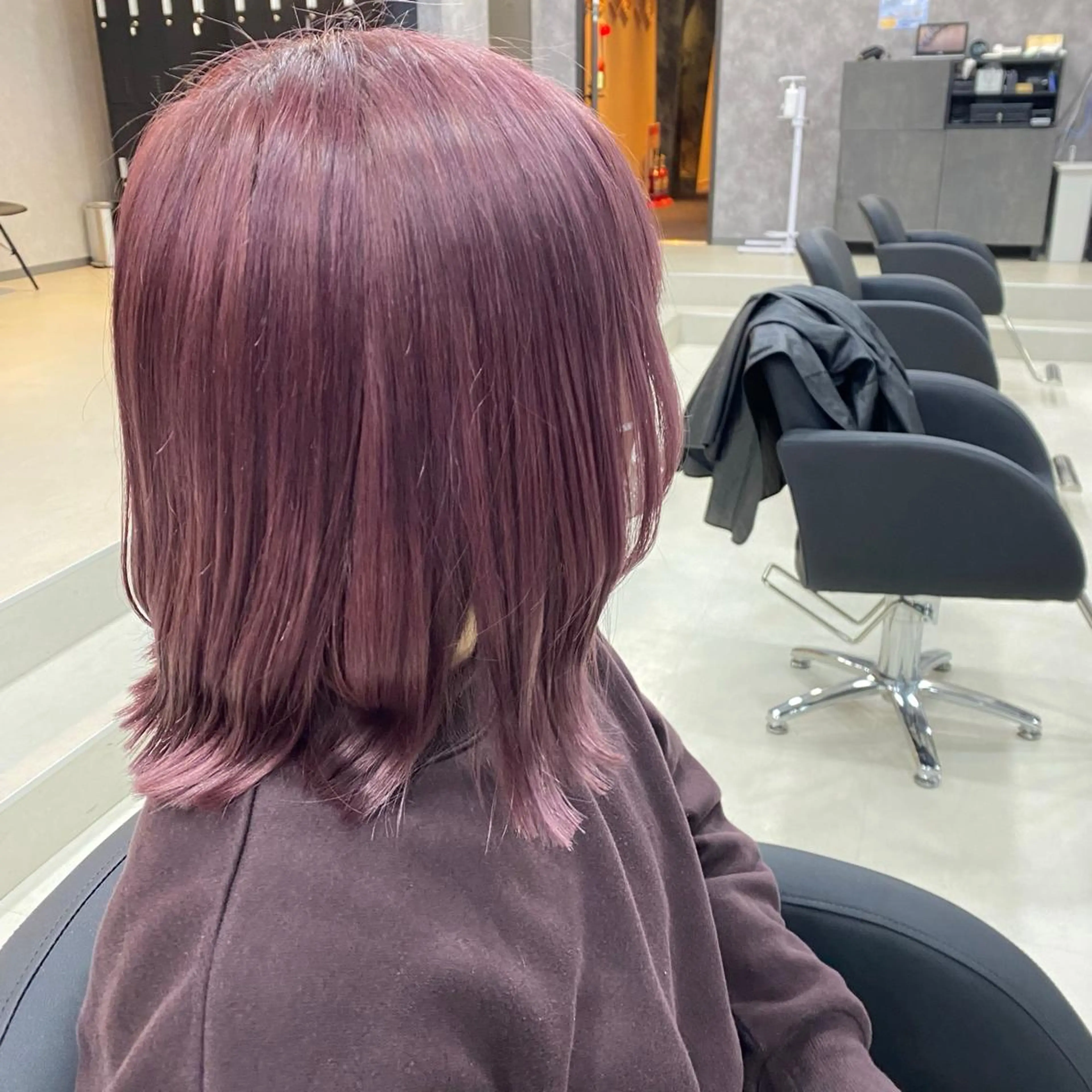 ミディアム カラー まつ毛パーマ専門 茉里のヘアスタイル