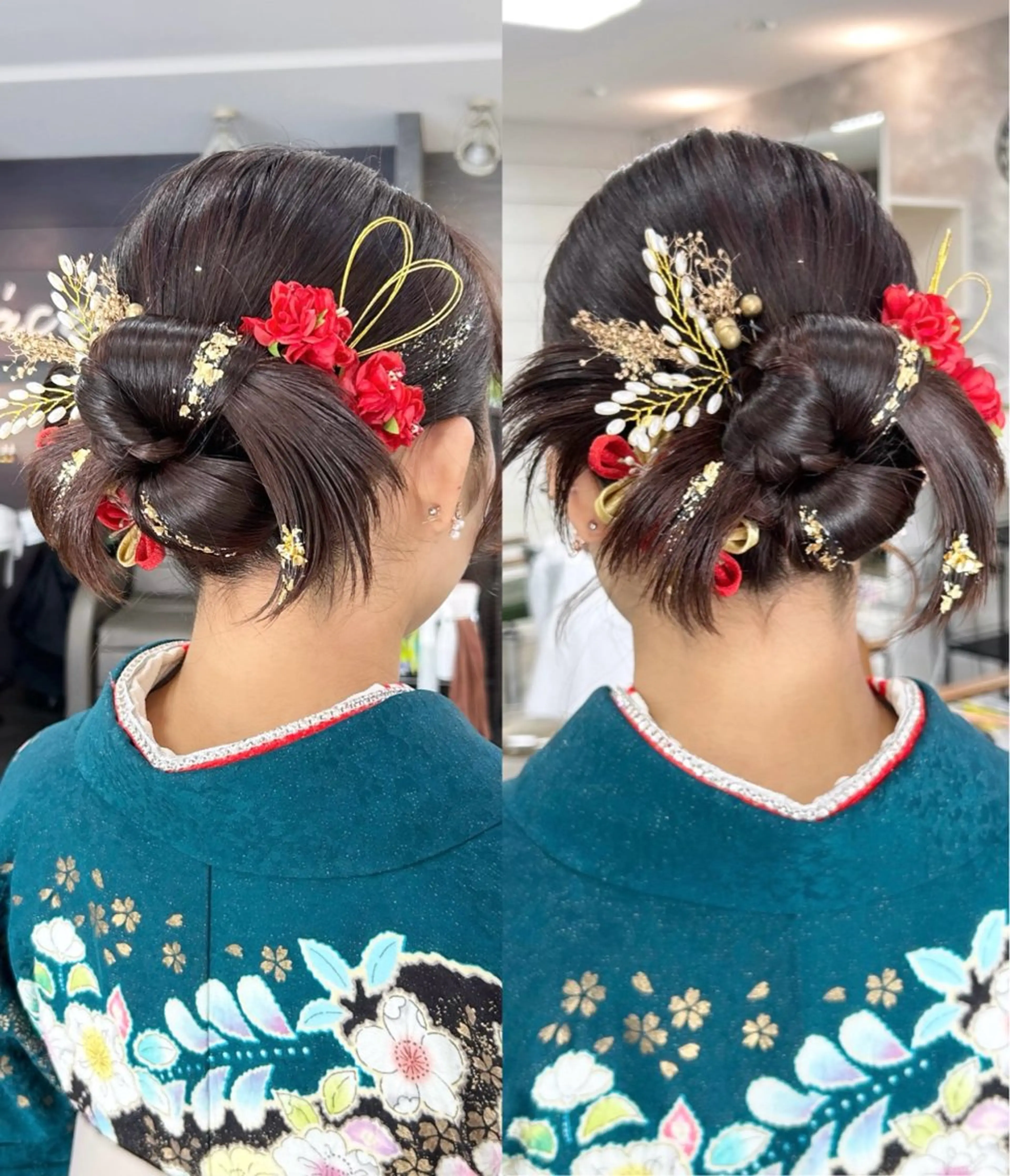 ミディアム 卒業式のヘアスタイル ヘアセット 🫧艶髪カラー🫧 森本くるみのヘアスタイル