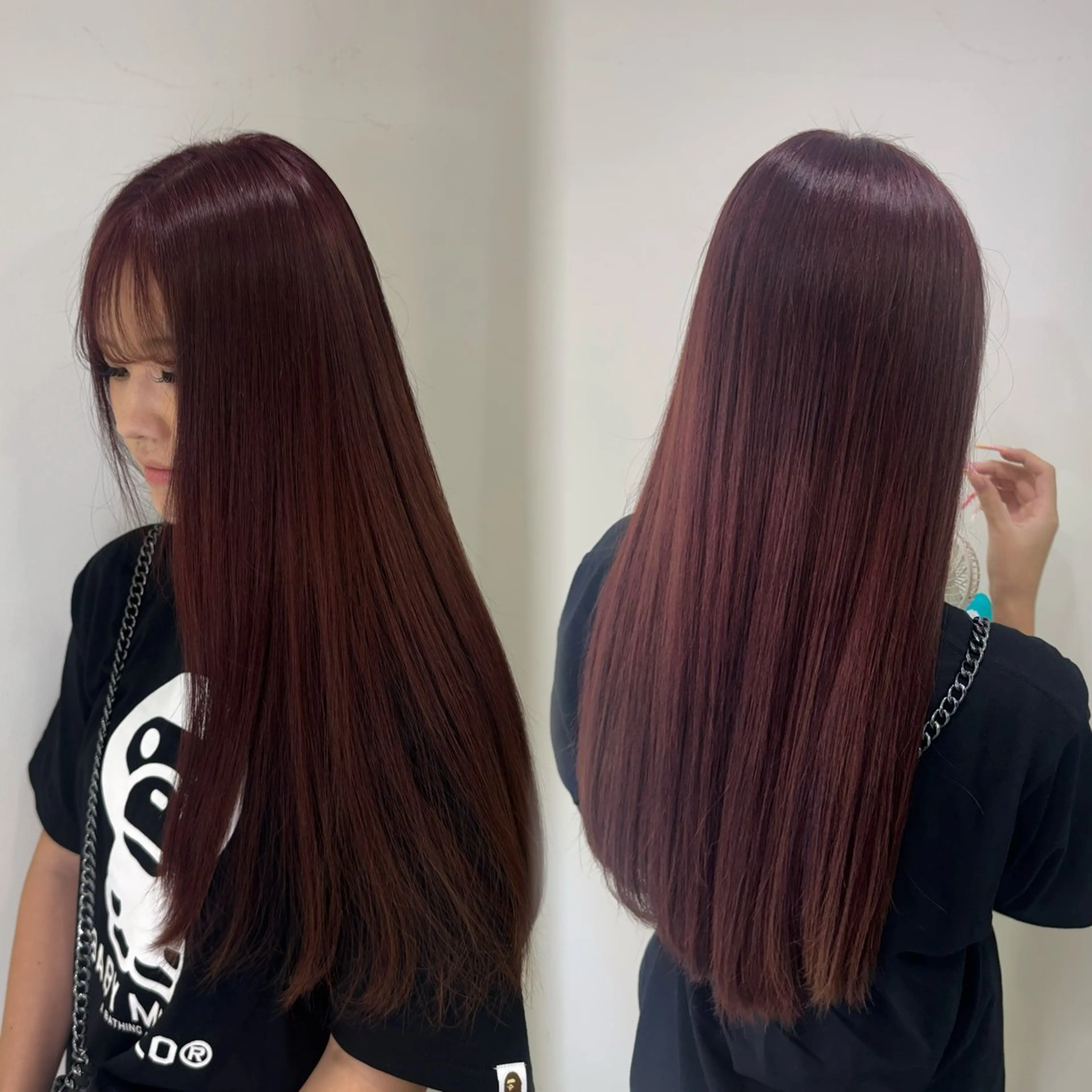 ロング カラー ヘアカラー トリートメント Ash/ tomona𝜗𝜚のヘアスタイル