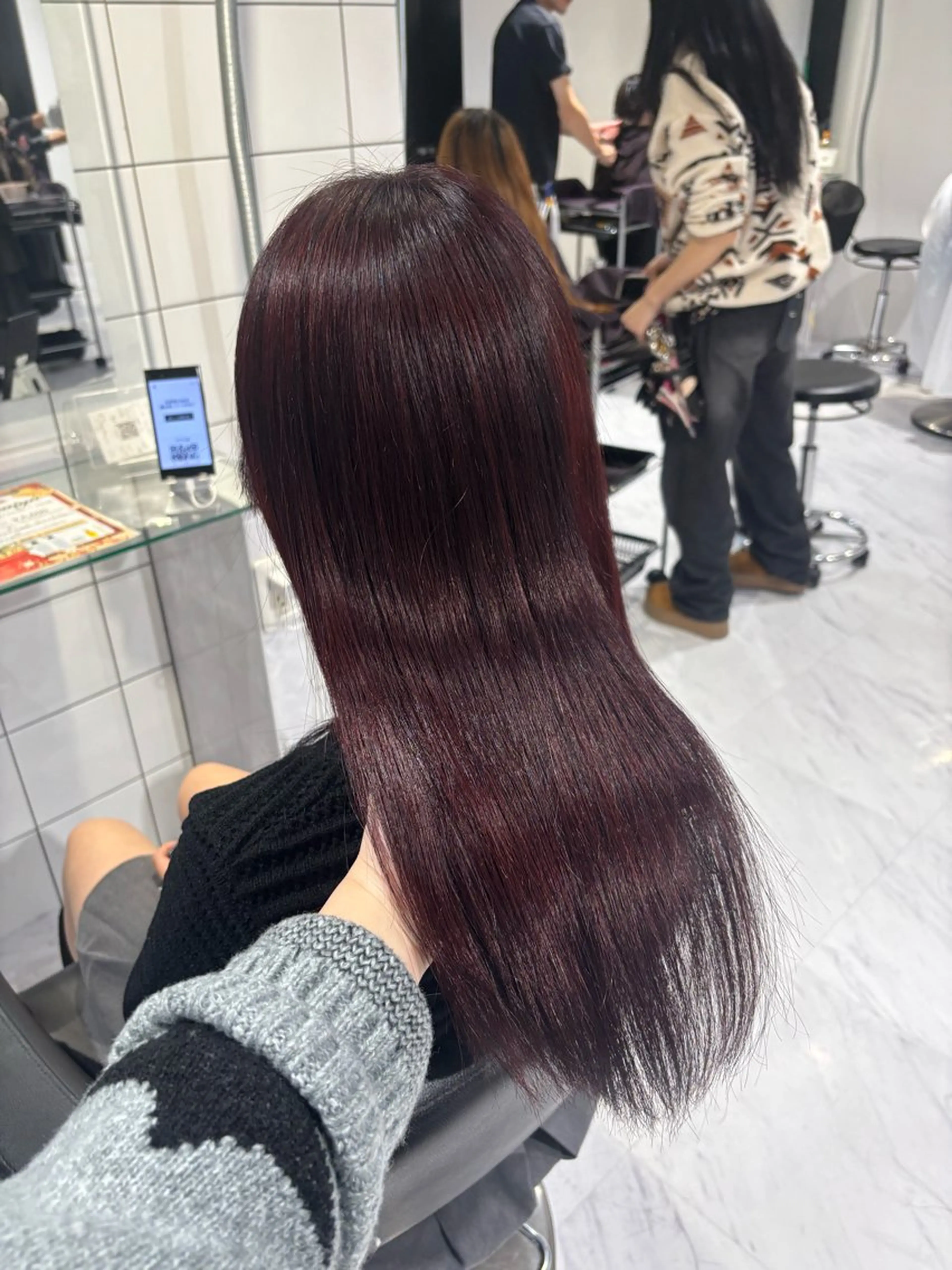 ロング カラー ヘアカラー トリートメント ヘッドスパ ヘアセット 表参道♡暗髪^ྀི 艶カラー♡アユミのヘアスタイル