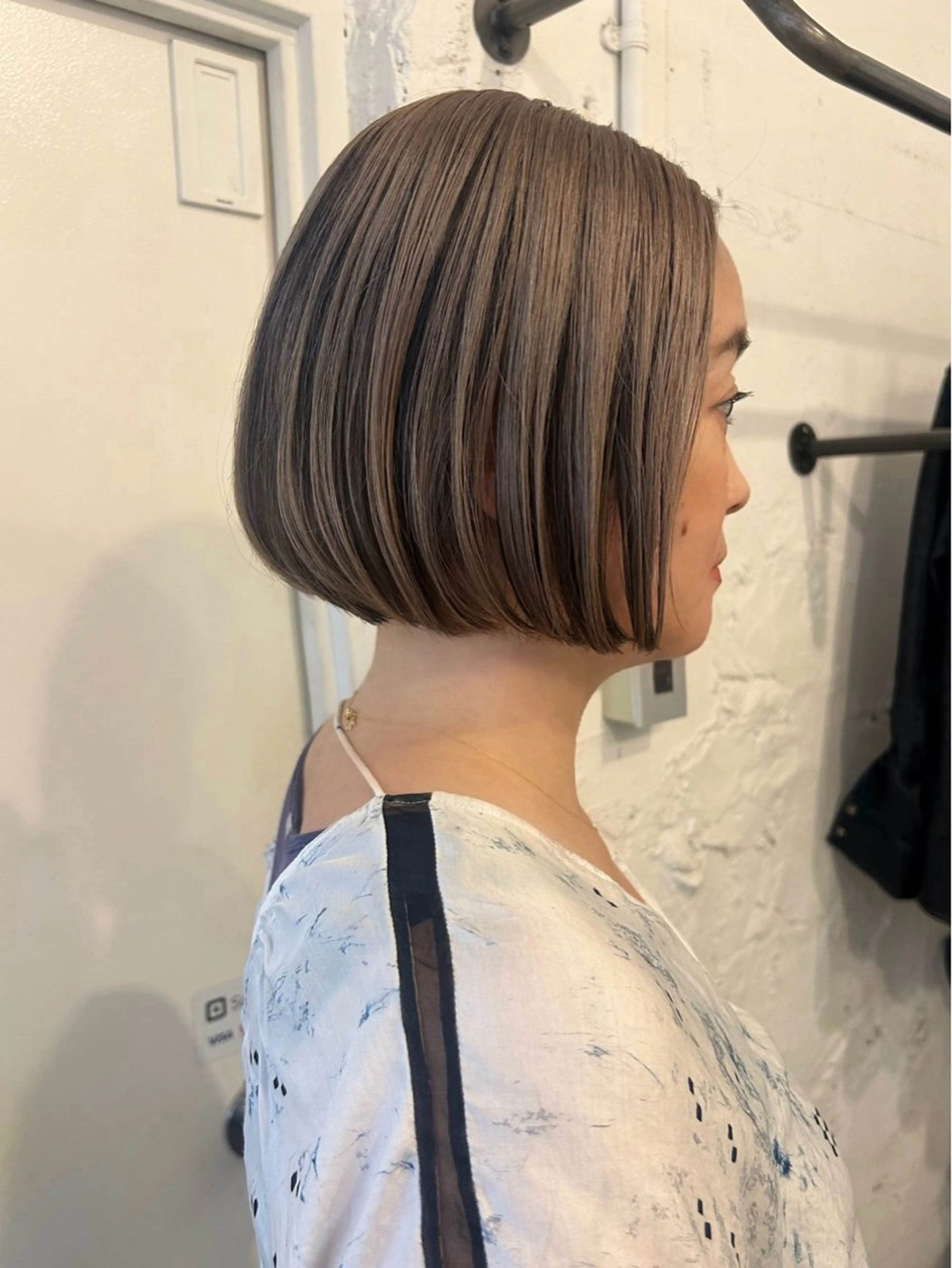 ショート カラー ベージュカラー デザインカラー ボブ カット ヘアカラー トリートメント UNU【ユヌ】所属・*UNU* RICOのヘアスタイル