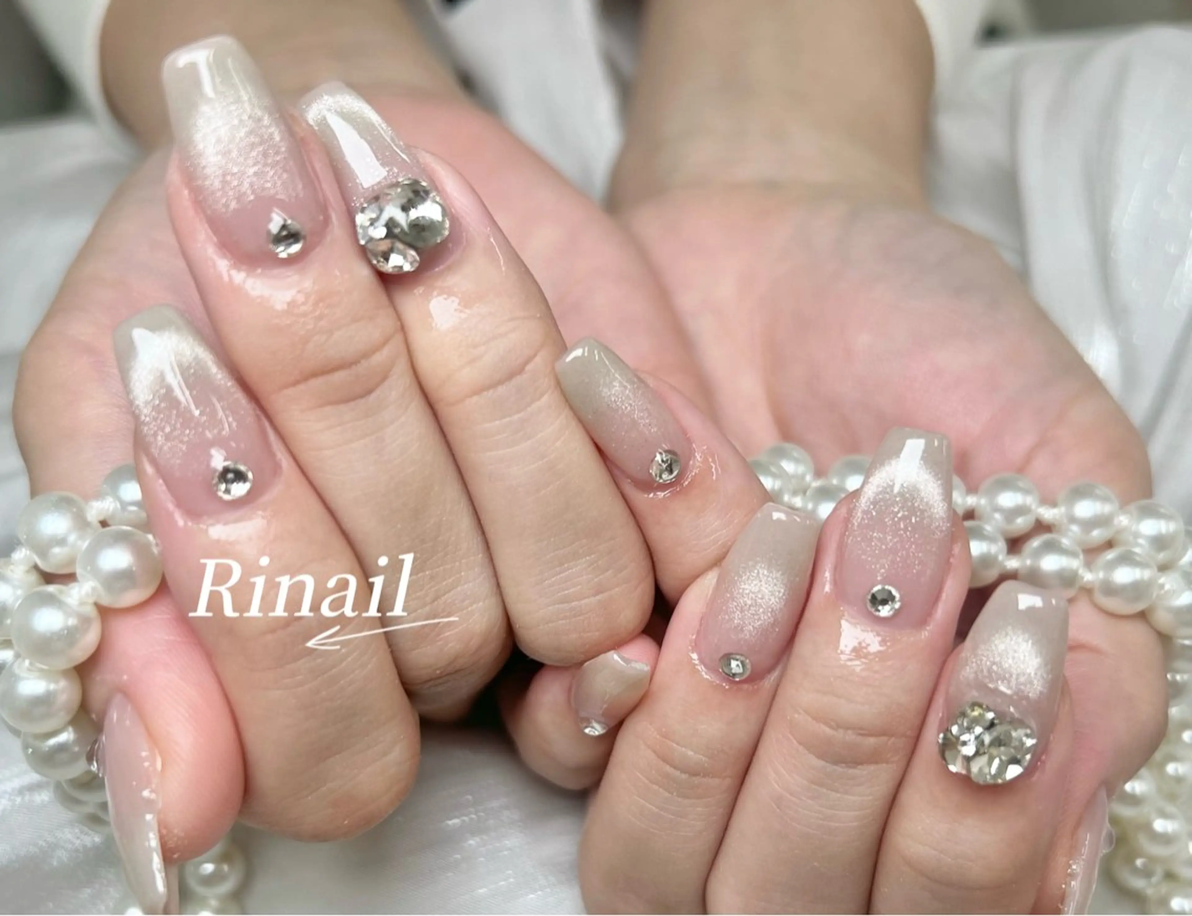 ネイル アートネイル チークネイル 長さ出し フラッシュネイル フットネイル ハンドネイル フットネイル ハンドケア YK Rinのネイルデザイン