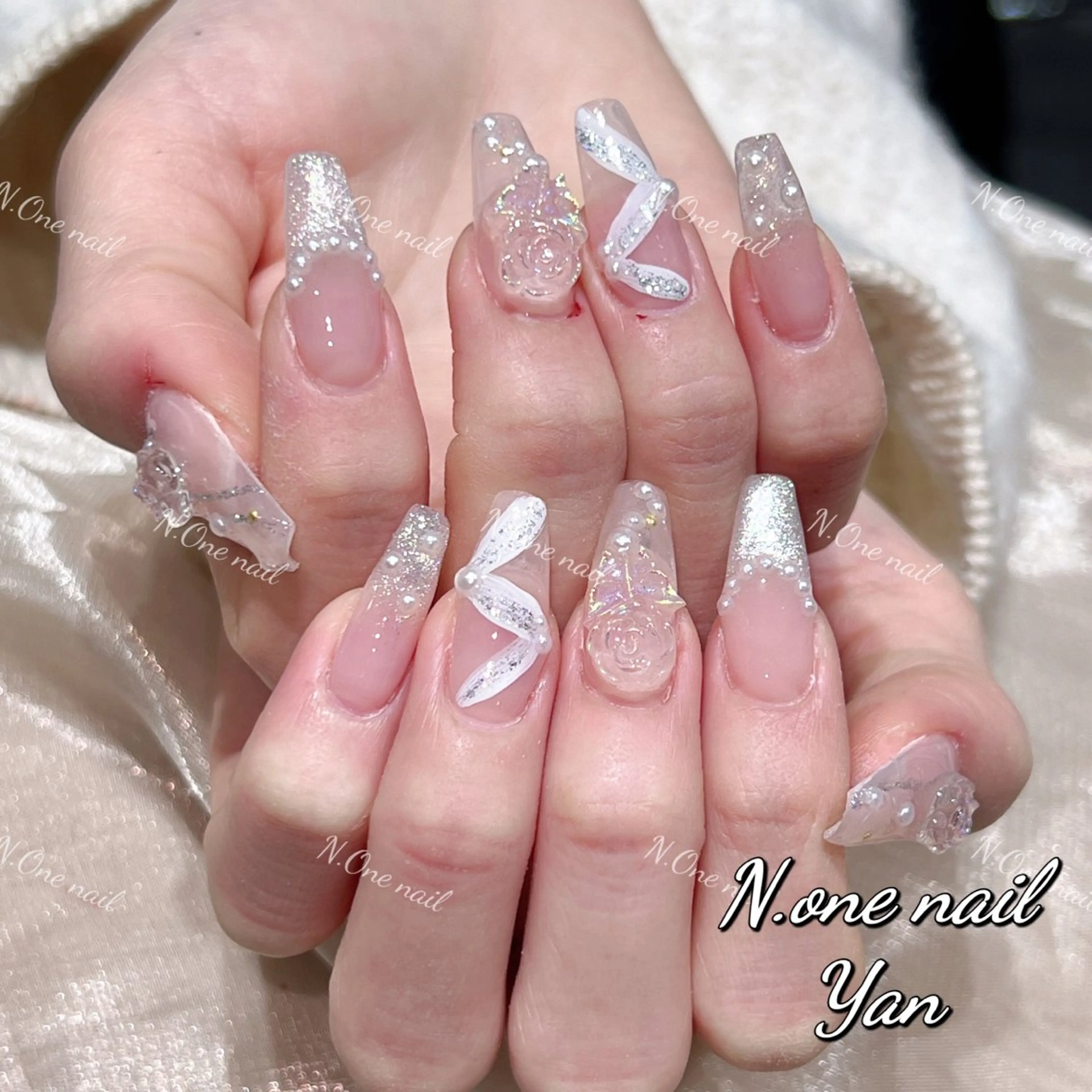 ネイル 長いだし/スカルプ/ パラシェルN.oneのネイルデザイン