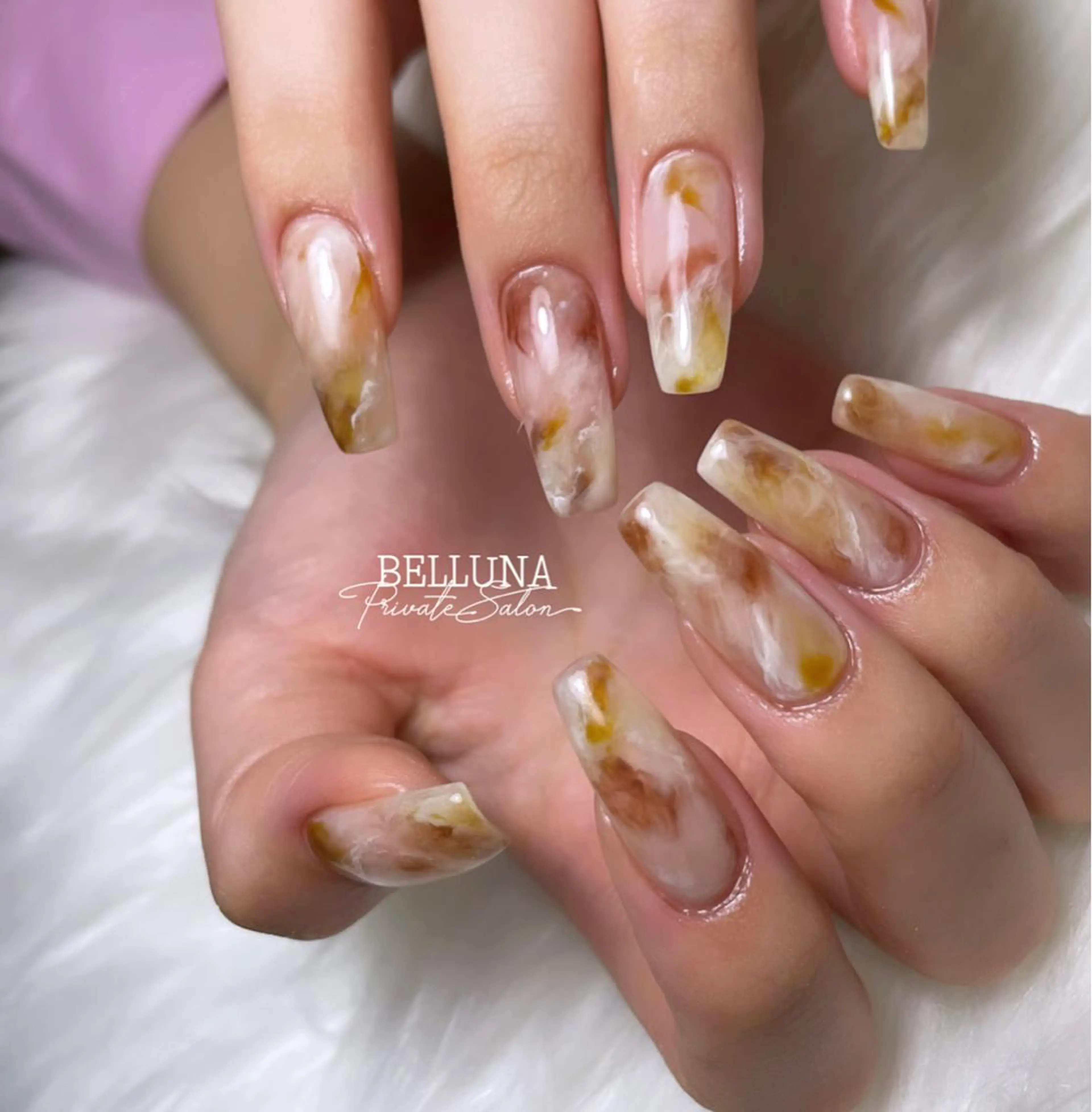 ロング ネイル nail salon BELLUNA所属・BELLUNA Mizuki❤︎のネイルデザイン
