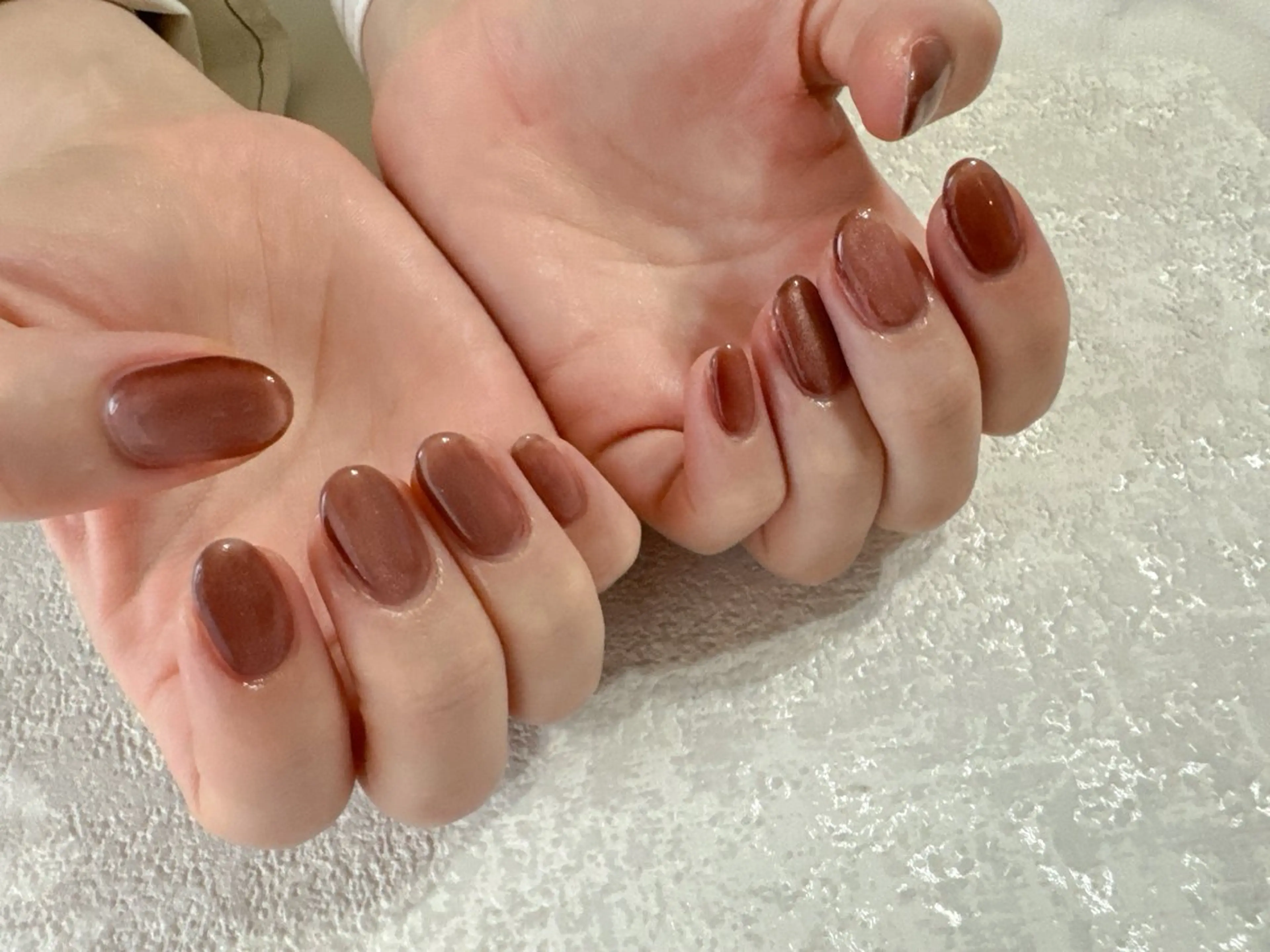 ネイル ブラウン ジェルネイル マグネットネイル メンズネイル パラジェル kikinail 溝の口のネイルデザイン