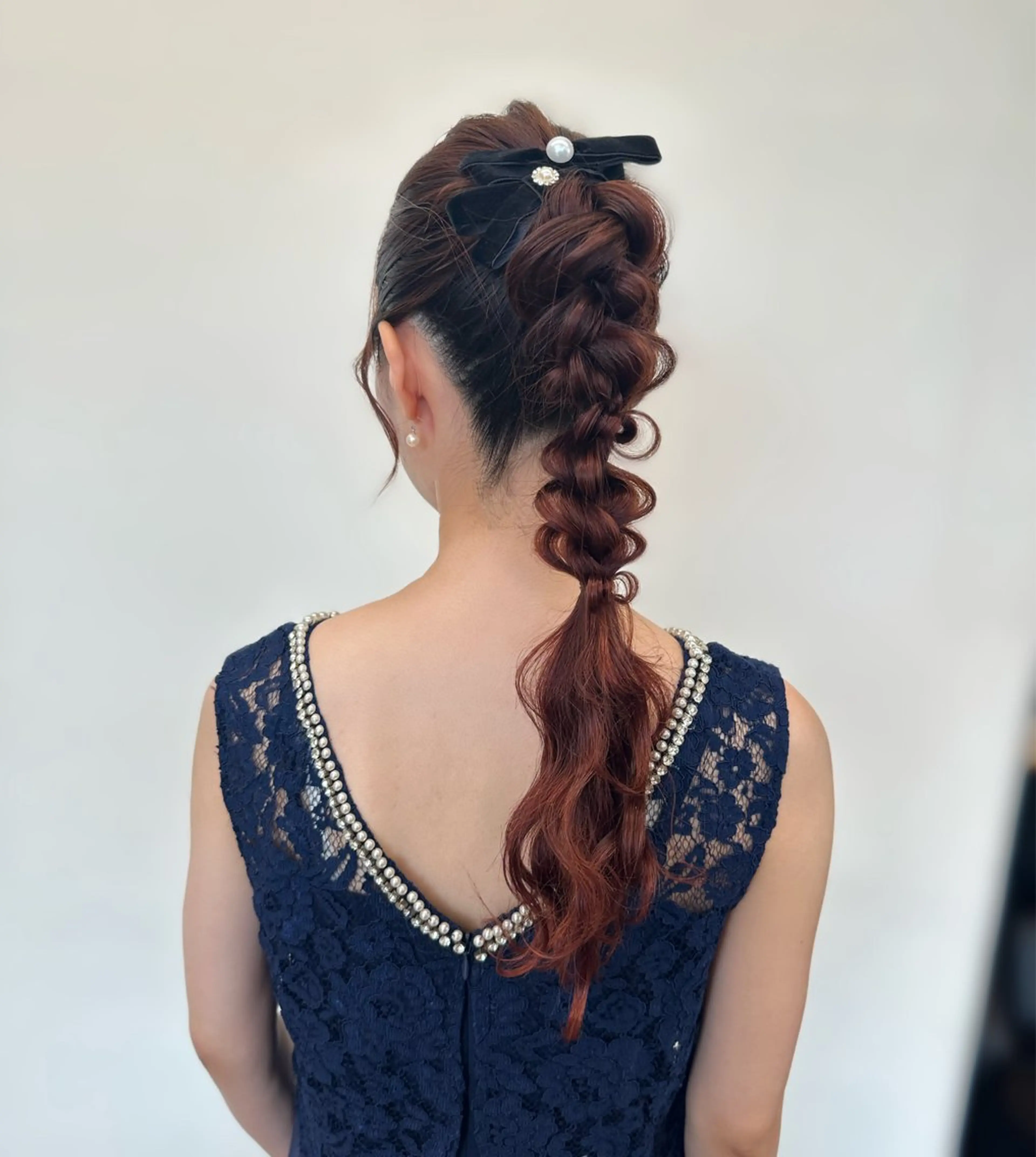 セミロング カラー パーマ ヘアアレンジ メンズ キッズ 顔周りcut/ 艶ワンカラー♥ちさきのヘアスタイル