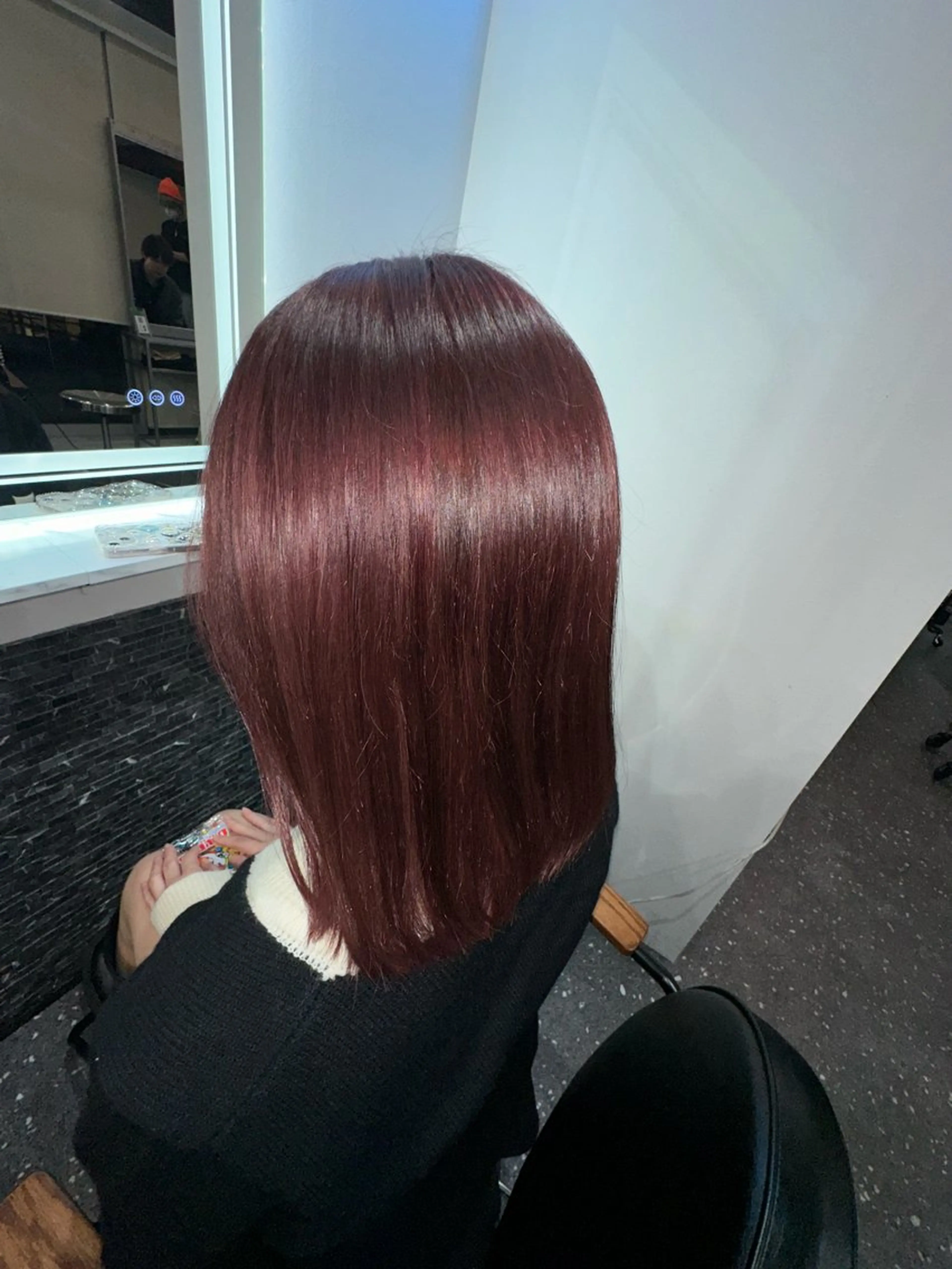 ミディアム カラー 髪質改善⭐️縮毛矯正 中野⭐️Rinaのヘアスタイル