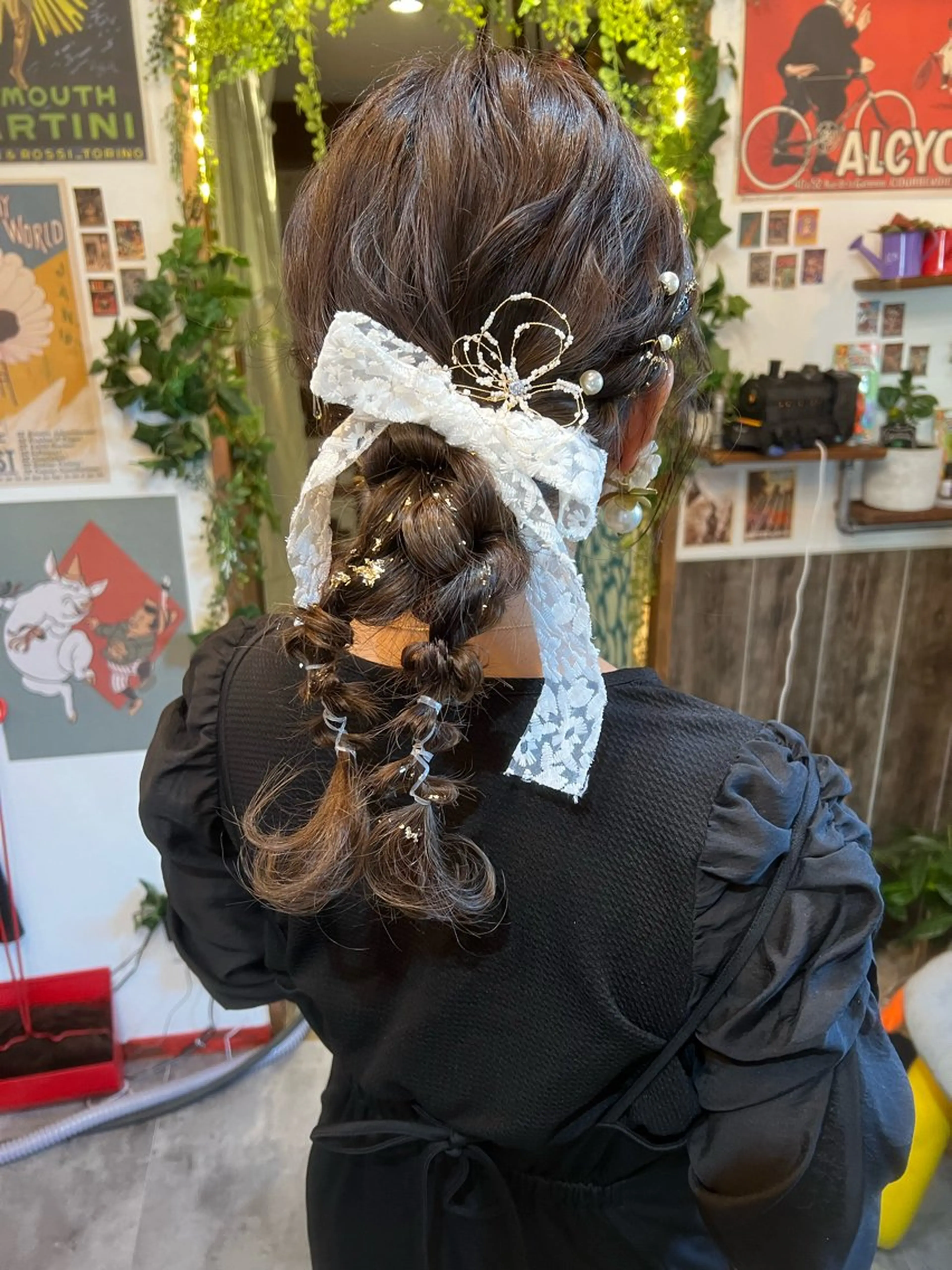 セミロング ヘアアレンジ ヘアセット カラーパティシエ facce🌼ikoのヘアスタイル