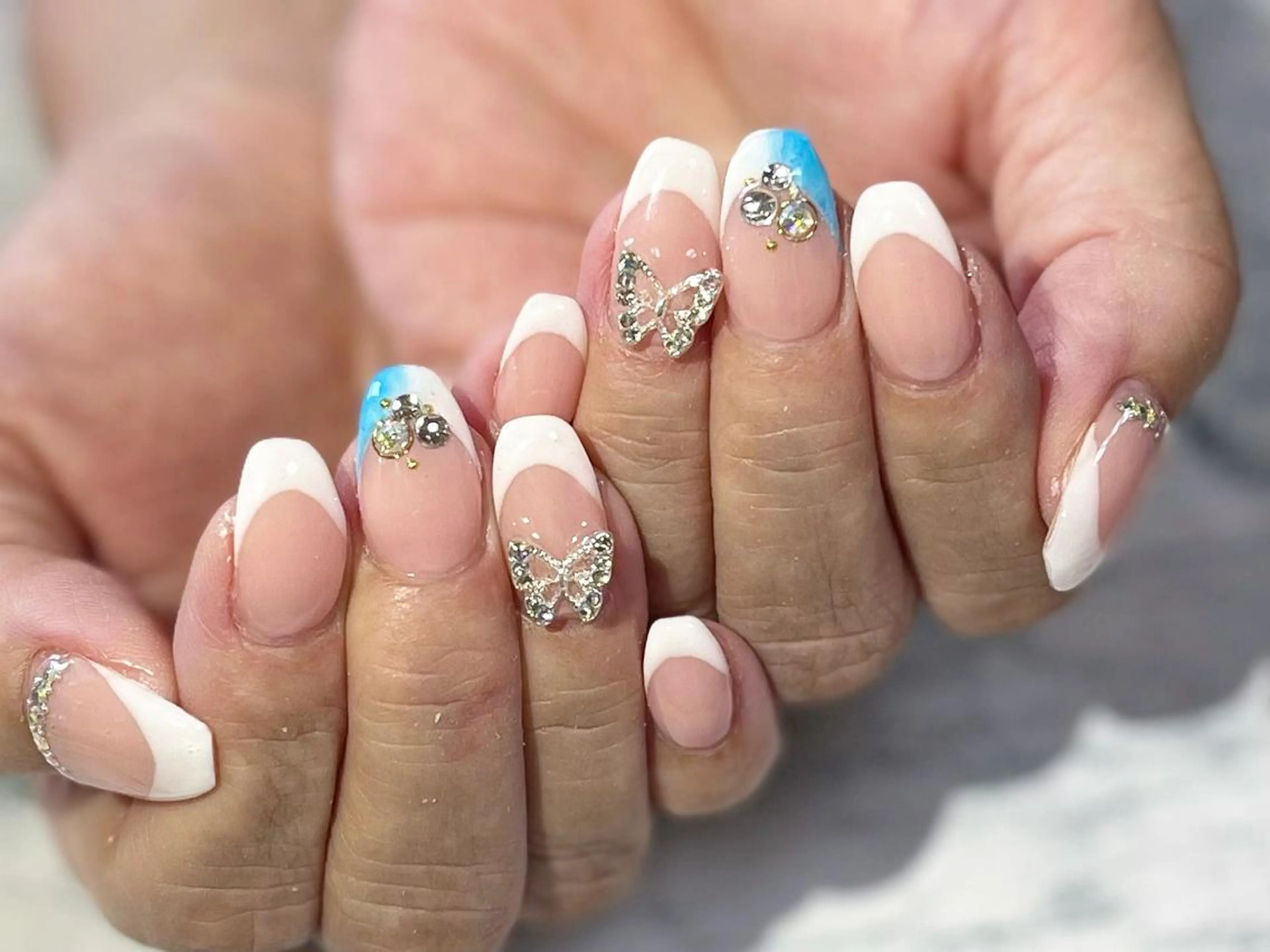 ネイル フットネイル フレンチネイル ニュアンスネイル シンプルネイル 春ネイル ネイル フフラ所属・nail fufla ♡yamane♡のネイルデザイン