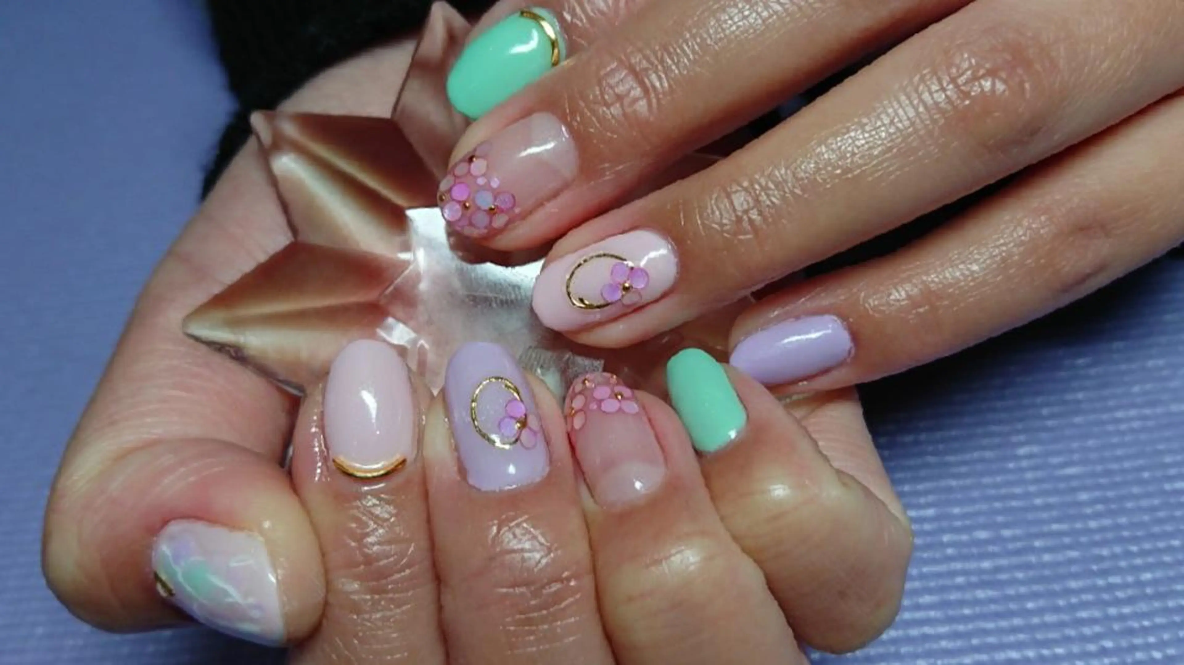 ネイル フラワーネイル 持ち込み パステルネイル 春ネイル 平野 亜季のネイルデザイン