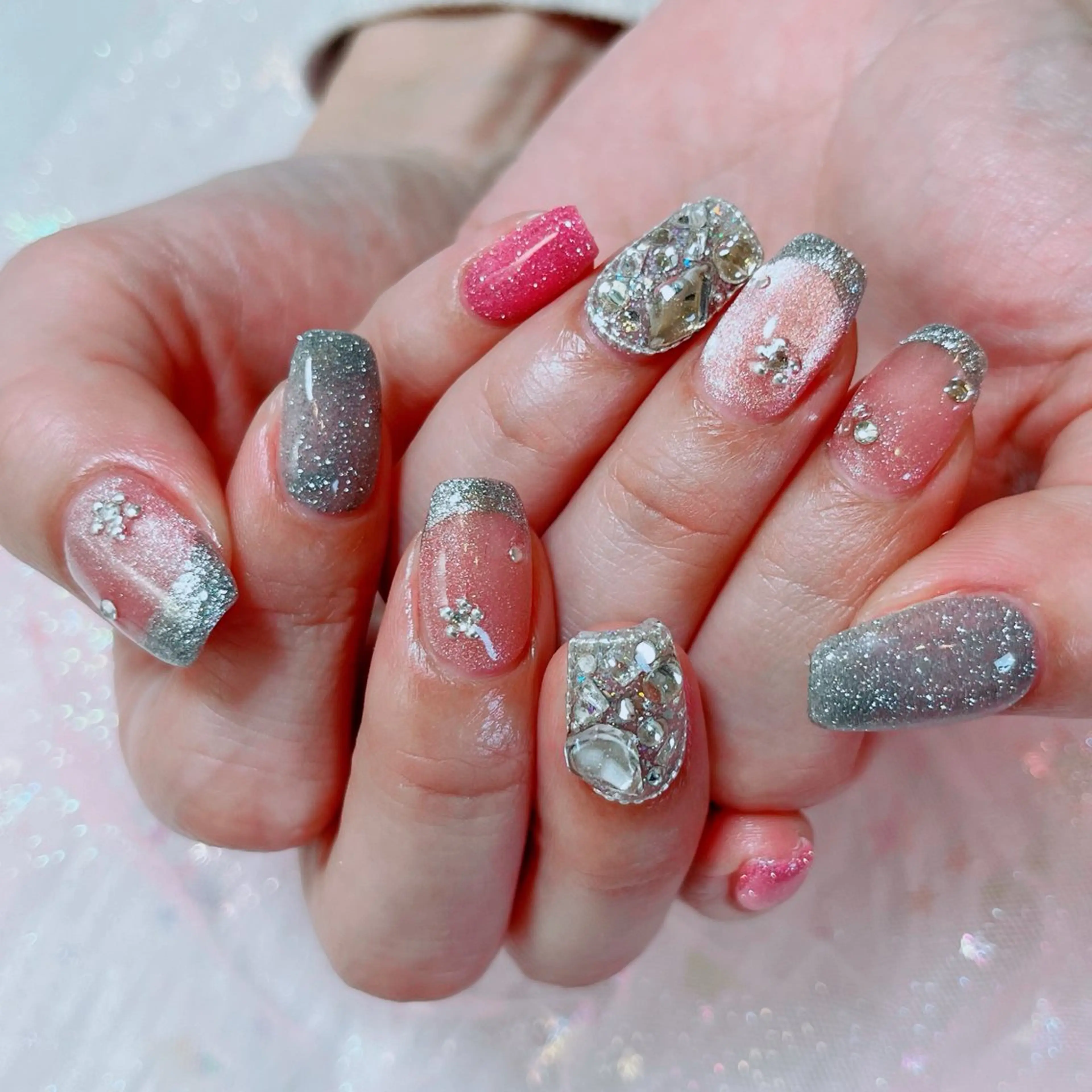 ネイル フラッシュネイル マグネットネイル 春ネイル ruirui.naildesign所属・RUI ☆のネイルデザイン