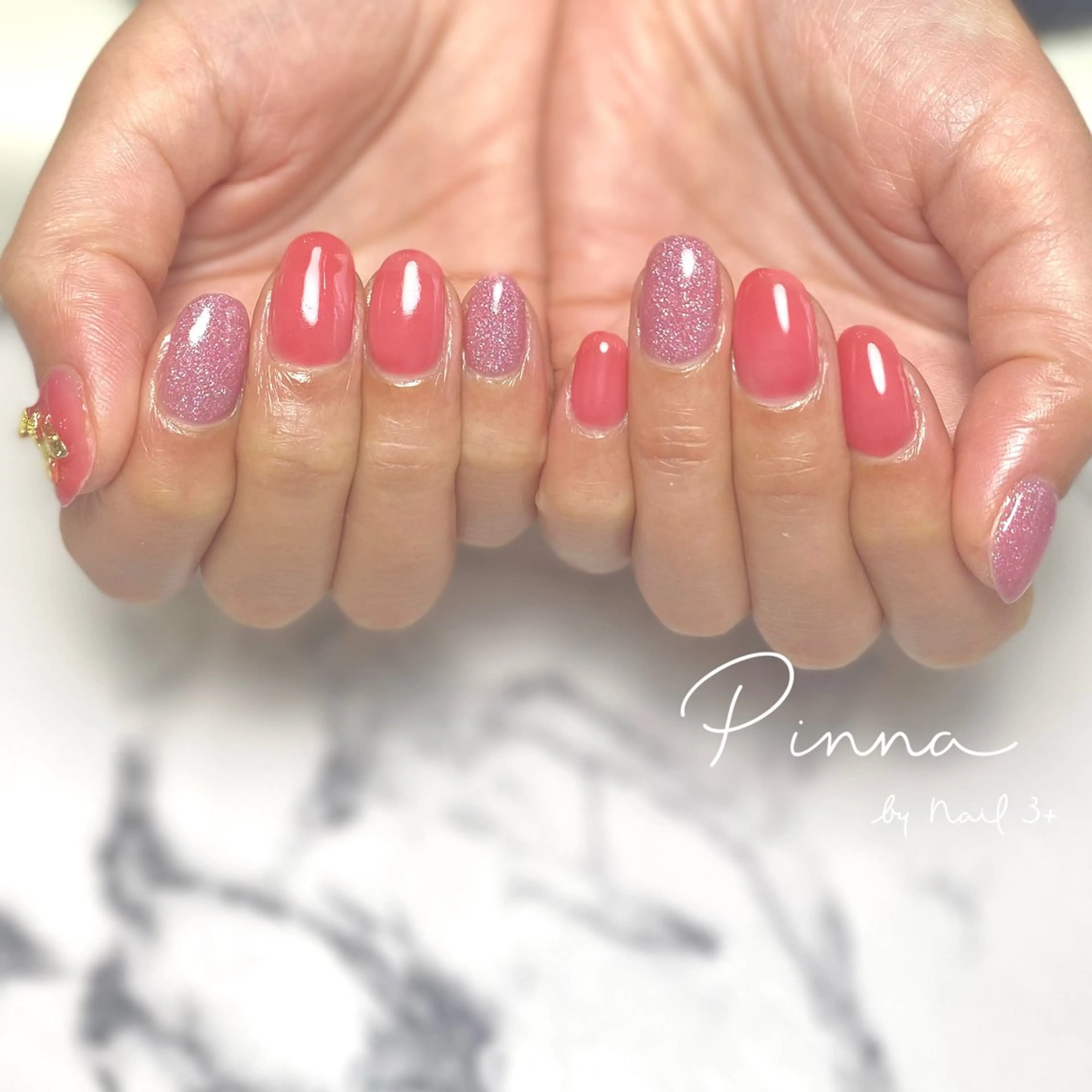 ネイル クリアネイル ピンク ぷっくりネイル 春ネイル Pinna by nail3+所属・Mayu 🌷🦋のネイルデザイン